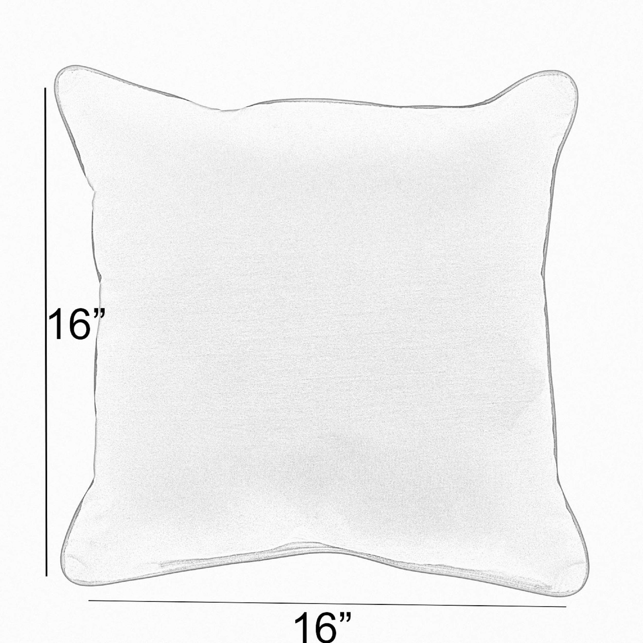 Sorra Home x Sunbrella Indoor Outdoor Square Pillows - Set of 2 (16x16 Inches) - Waterproof & UV Resistant - Canvas Natural Ivory & Taupe - Perfect for Patio, Deck, Poolside & Living Room Decor