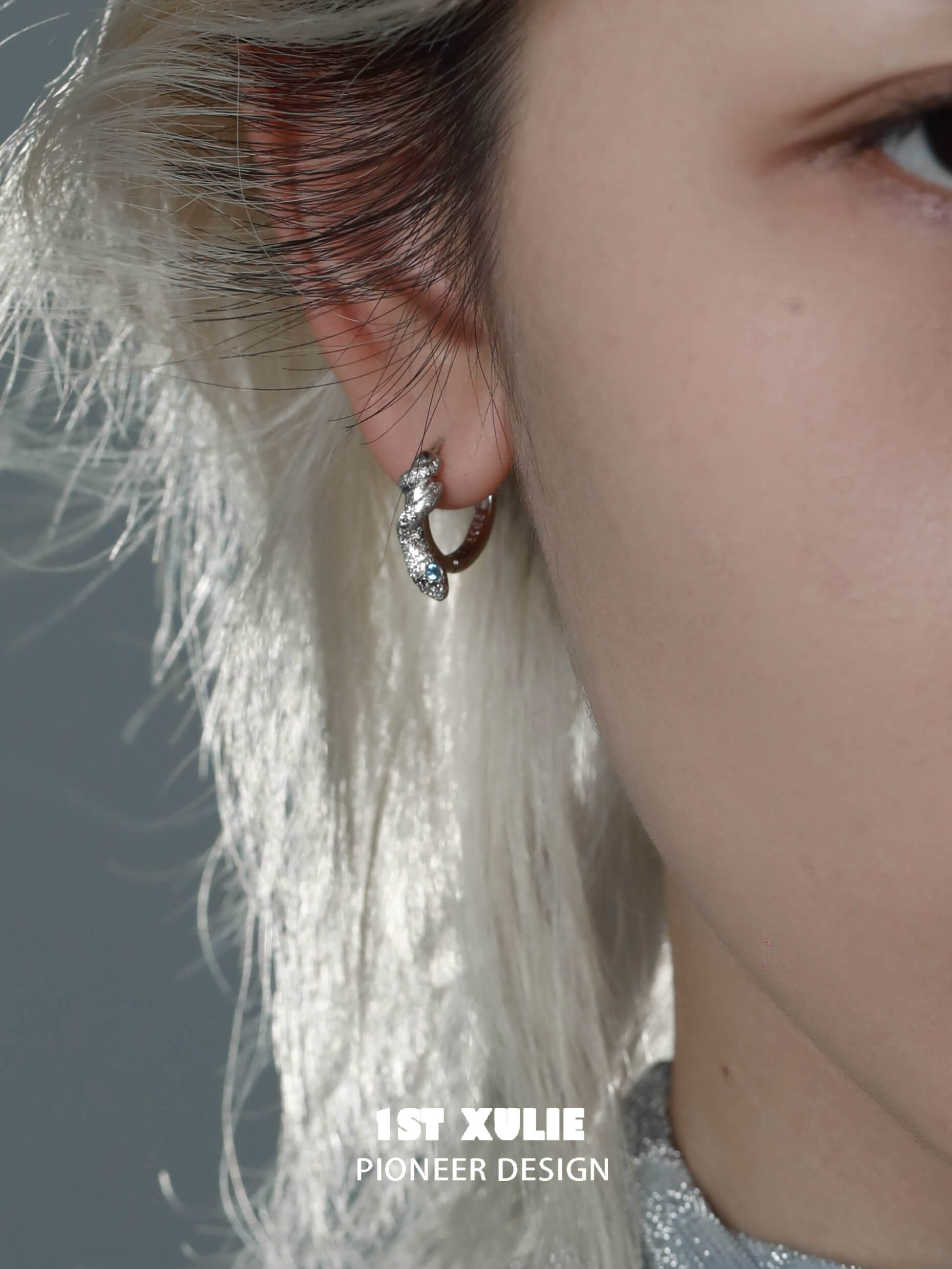 Frozen Serpent Girl S925 Sterling Silver Zircon Snake Earrings for Women - Gothic Jewelry for Halloween, Cosplay & Night Out Accessories
