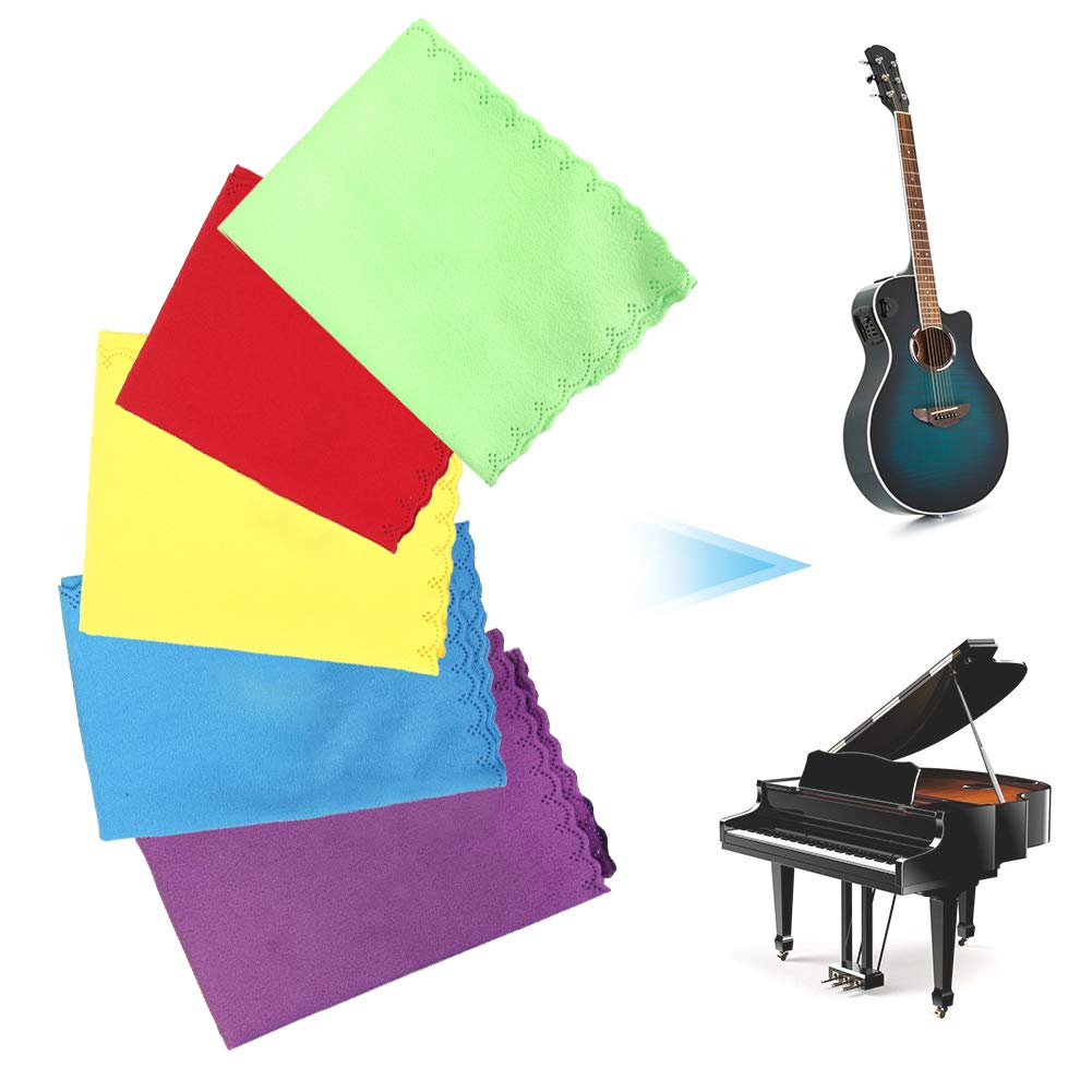 Premium Yencoly Flannel Guitar Cleaning Cloth - Super Soft & Wear-Resistant Microfiber Polish Cloth for Guitar, Piano & Musical Instruments - Perfect for Daily Cleaning, Stage Performance & Studio Maintenance