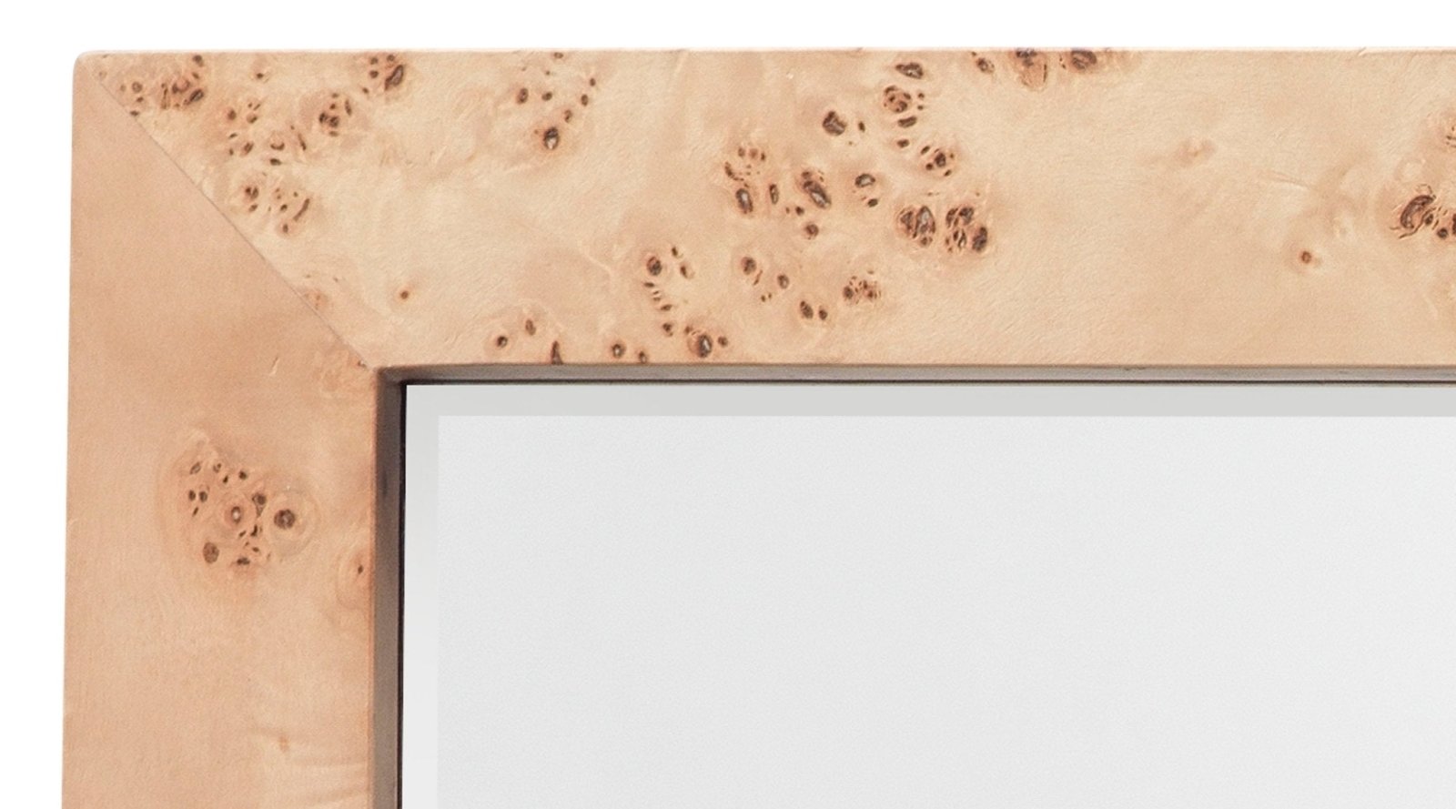 Chandler Rectangle Mirror - Natural Wood Frame, Wall Mounted Bathroom & Bedroom Decor - Perfect for Vanity, Dressing Room, and Home Styling