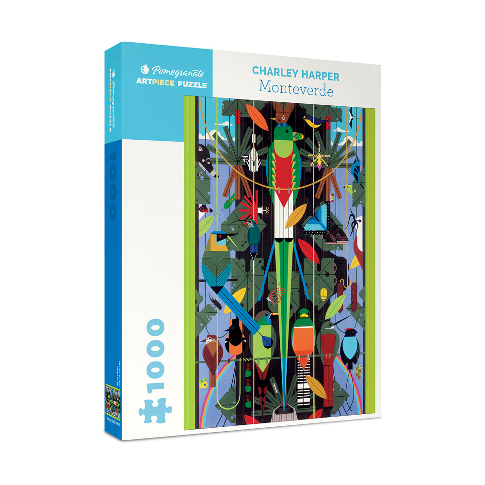 Charley Harper Monteverde 1000 Piece Jigsaw Puzzle - Nature Art Puzzle for Adults & Teens - Perfect for Family Game Night & Relaxation