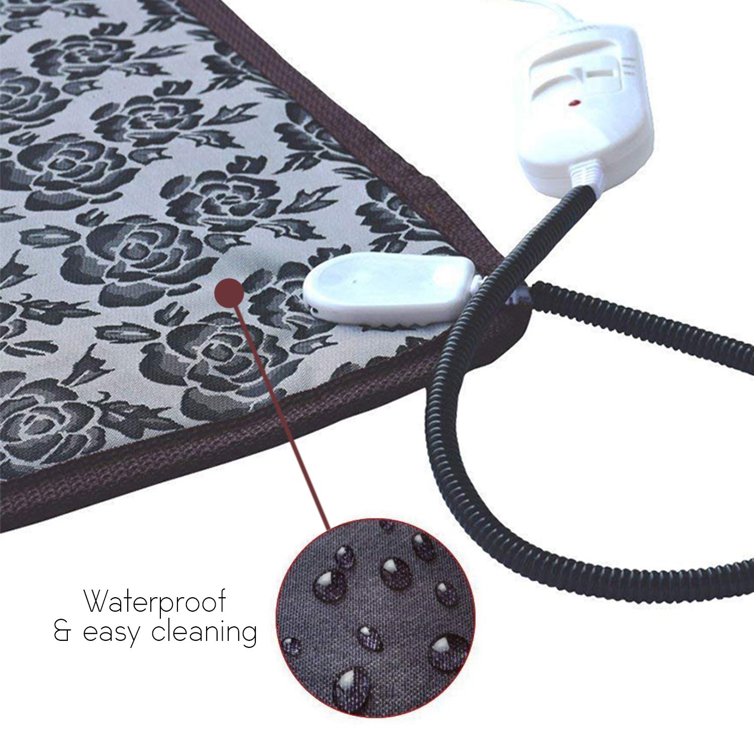 Electric Pet Heating Pad for Dogs & Cats - Waterproof & Adjustable for Indoor Use