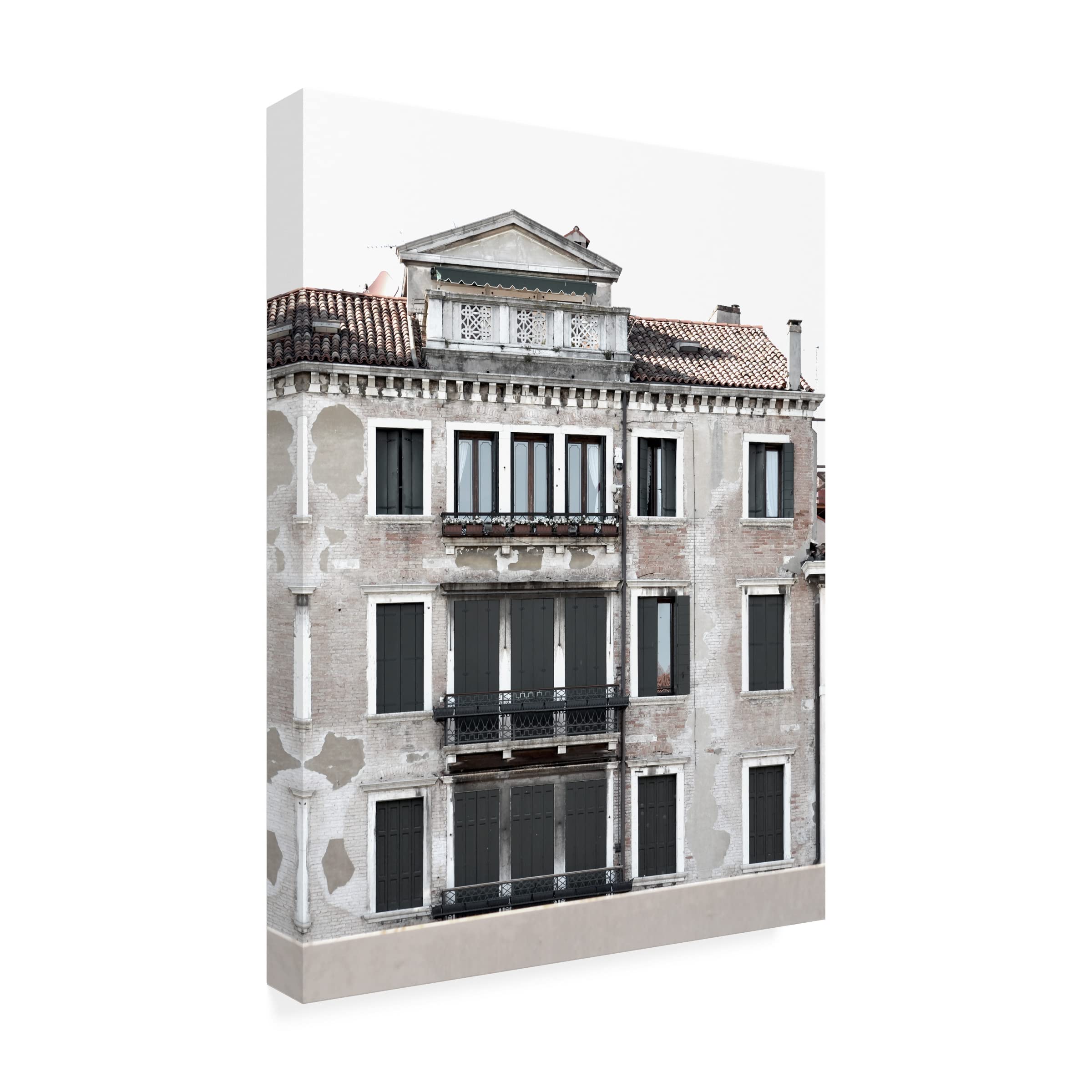 Sharon Chandler Venetian Facade Photos II Canvas Art Print 14x19 - Premium Wall Decor for Living Room, Bedroom & Office