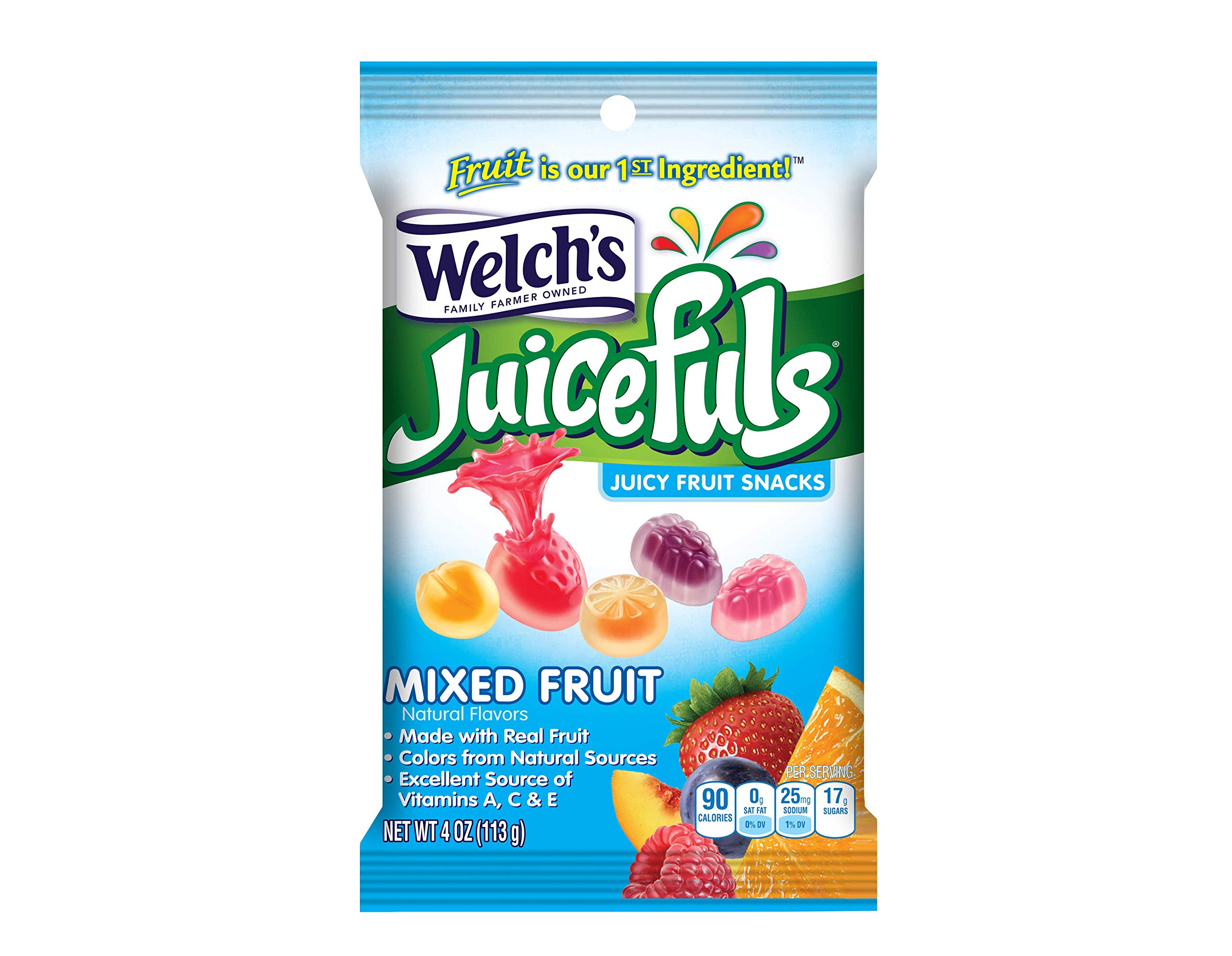 Welch's Juicefuls Mixed Fruit Snacks - 4 Oz Packs (12 Count) | Healthy & Delicious On-the-Go Snack for Kids, Lunchboxes & Office Breaks