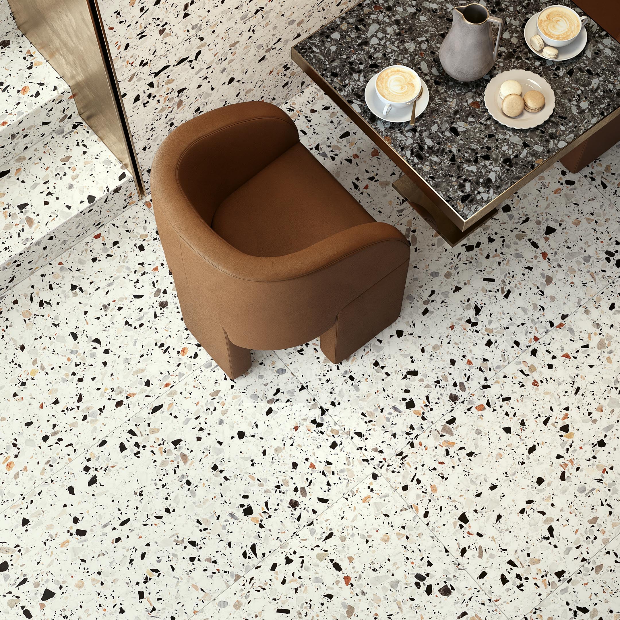 Venice Chips Terrazzo Tiles - Premium Orange County Flooring for Kitchens, Bathrooms & Outdoor Patios
