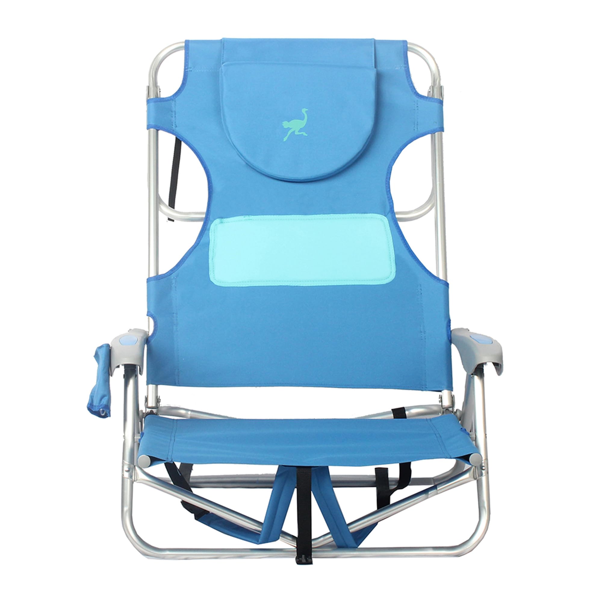 Lightweight Women's Outdoor Backpack Beach Chair with 5 Adjustable Positions, Carry Straps & Cup Holder - Portable Foldable for Camping, Picnic, Beach, Travel (4 Pack, Blue)