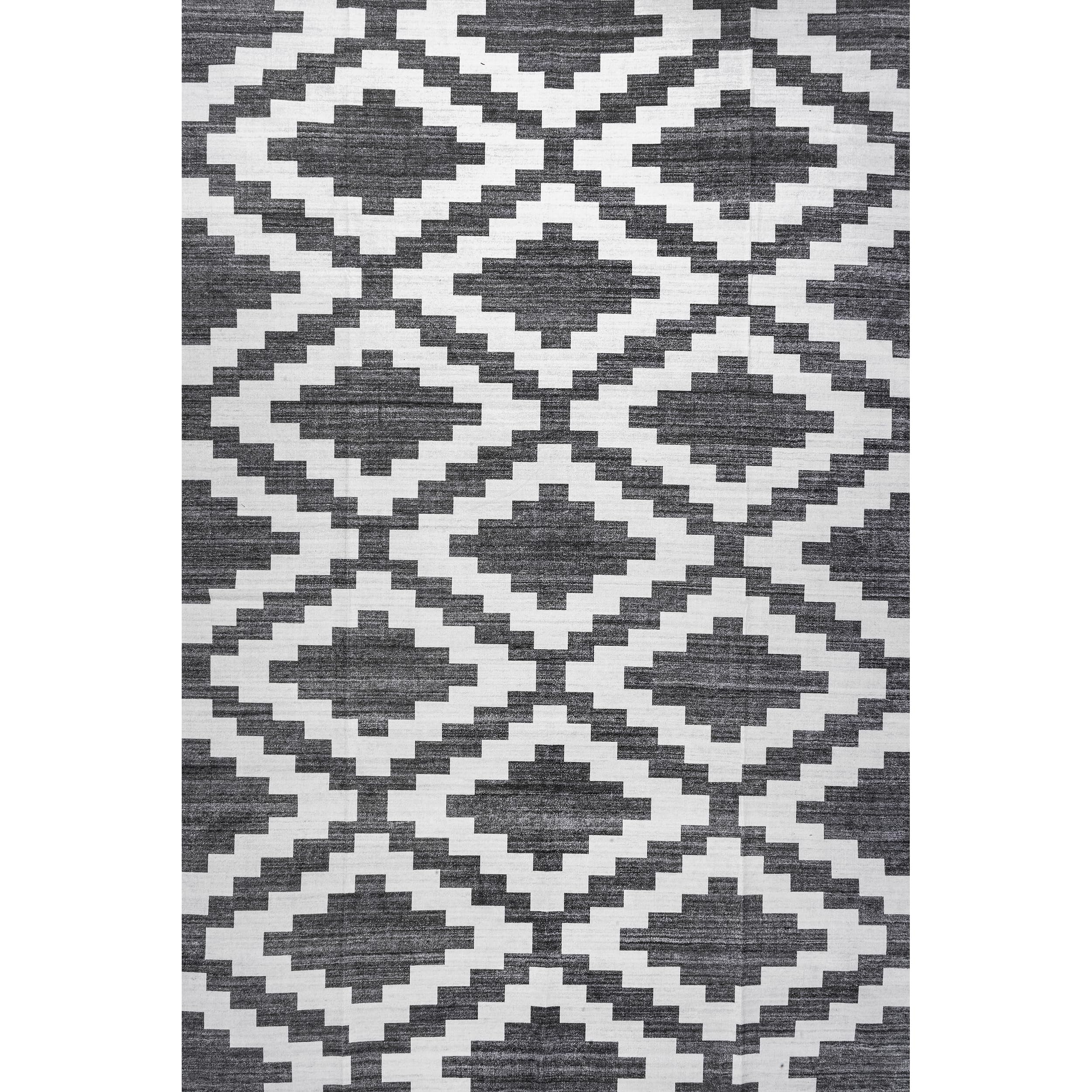 nuLOOM 8' x 10' Washable Area Rug - Stain Resistant, Non Slip Backing, Low Profile - Perfect for Living Room, Bedroom & Dining Room - Tameras Charcoal | Ideal for High Traffic Areas, Pet Friendly & Easy Cleaning