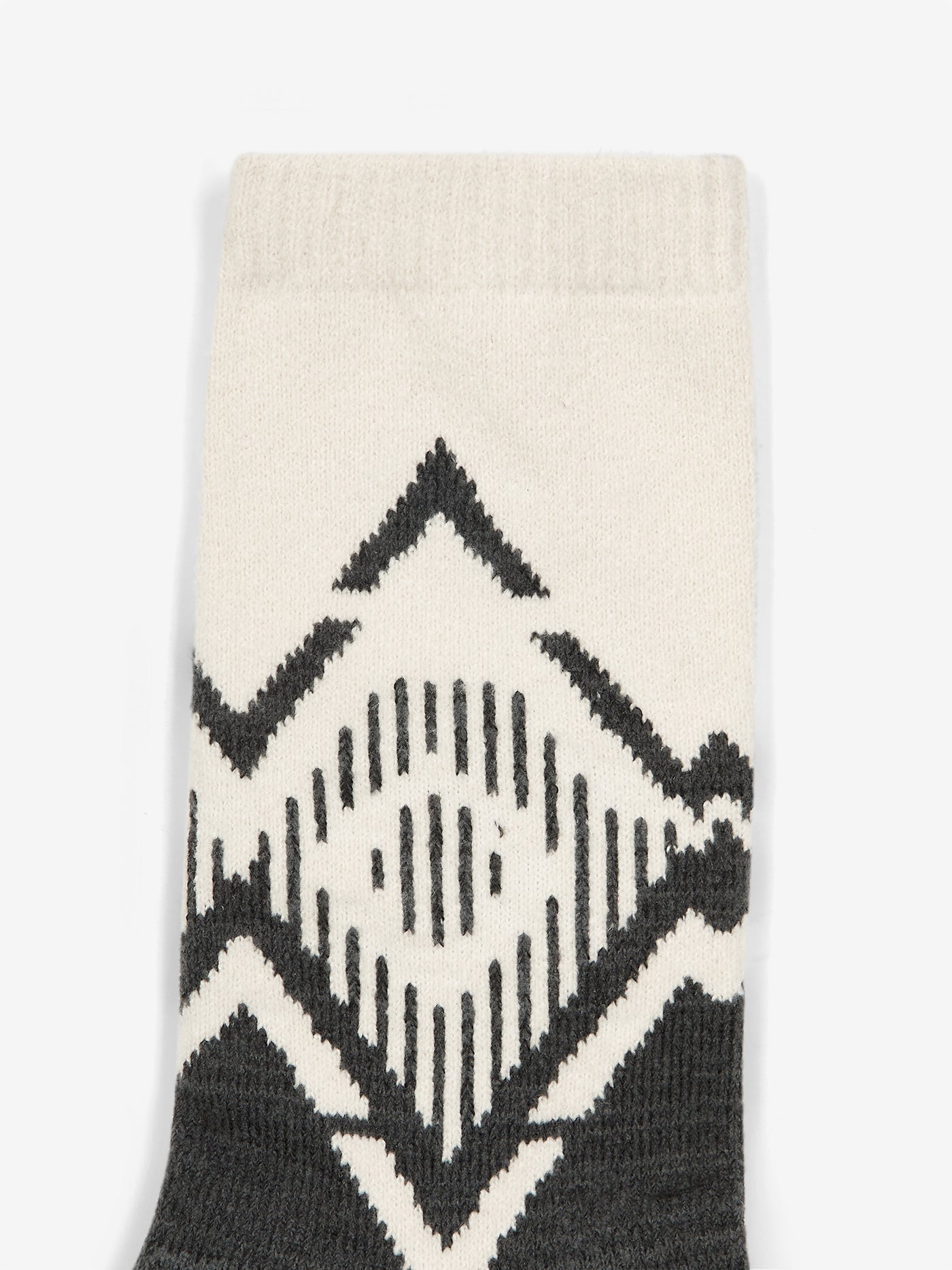 Varley Erica Jacquard Knit Socks - Charcoal Marl Pattern | Women's Fashion Crew Socks for Casual Wear, Work & Outdoor Activities