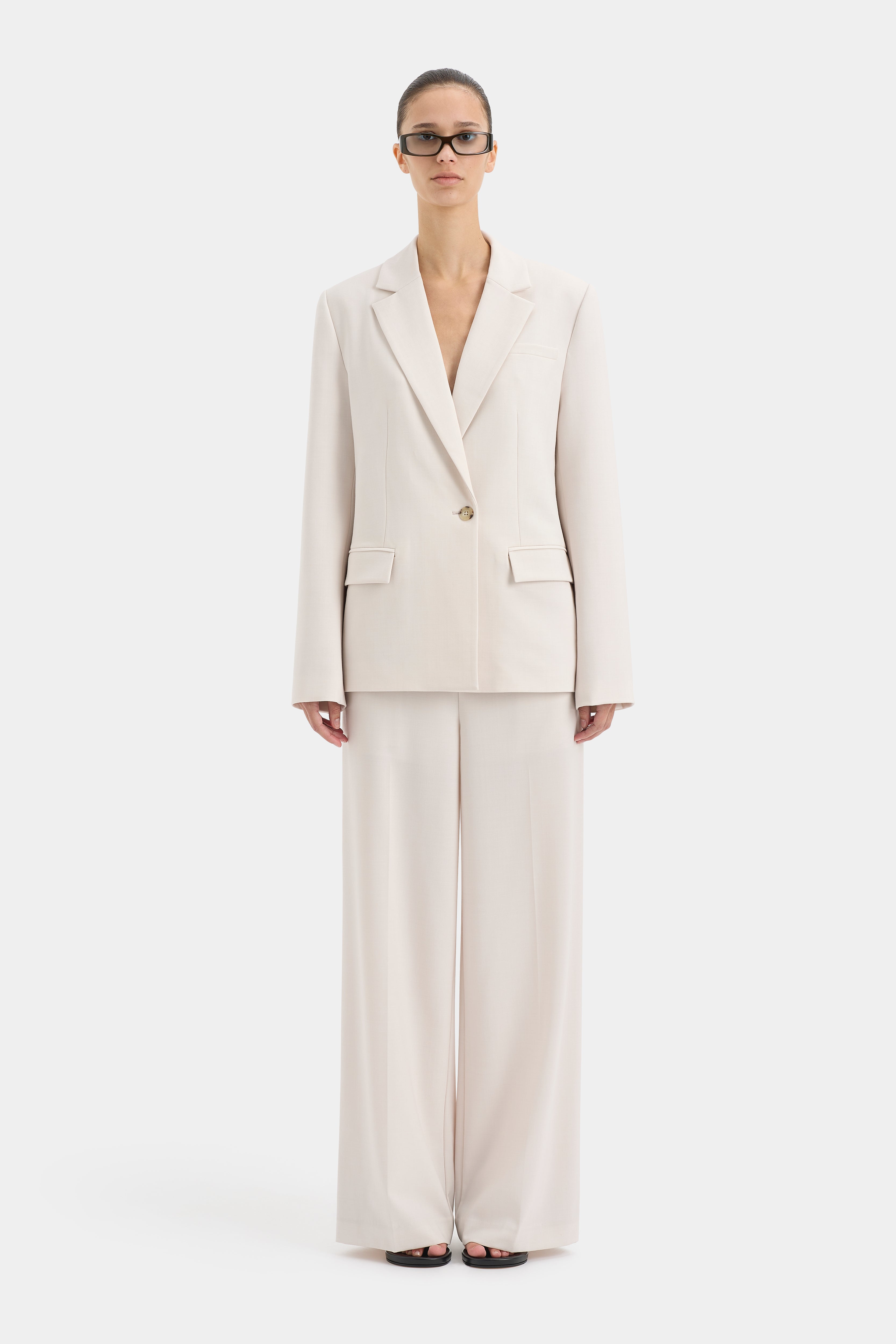 Laredo Blazer Light Ecru - Women's Casual Lightweight Blazer for Office, Business, and Everyday Wear