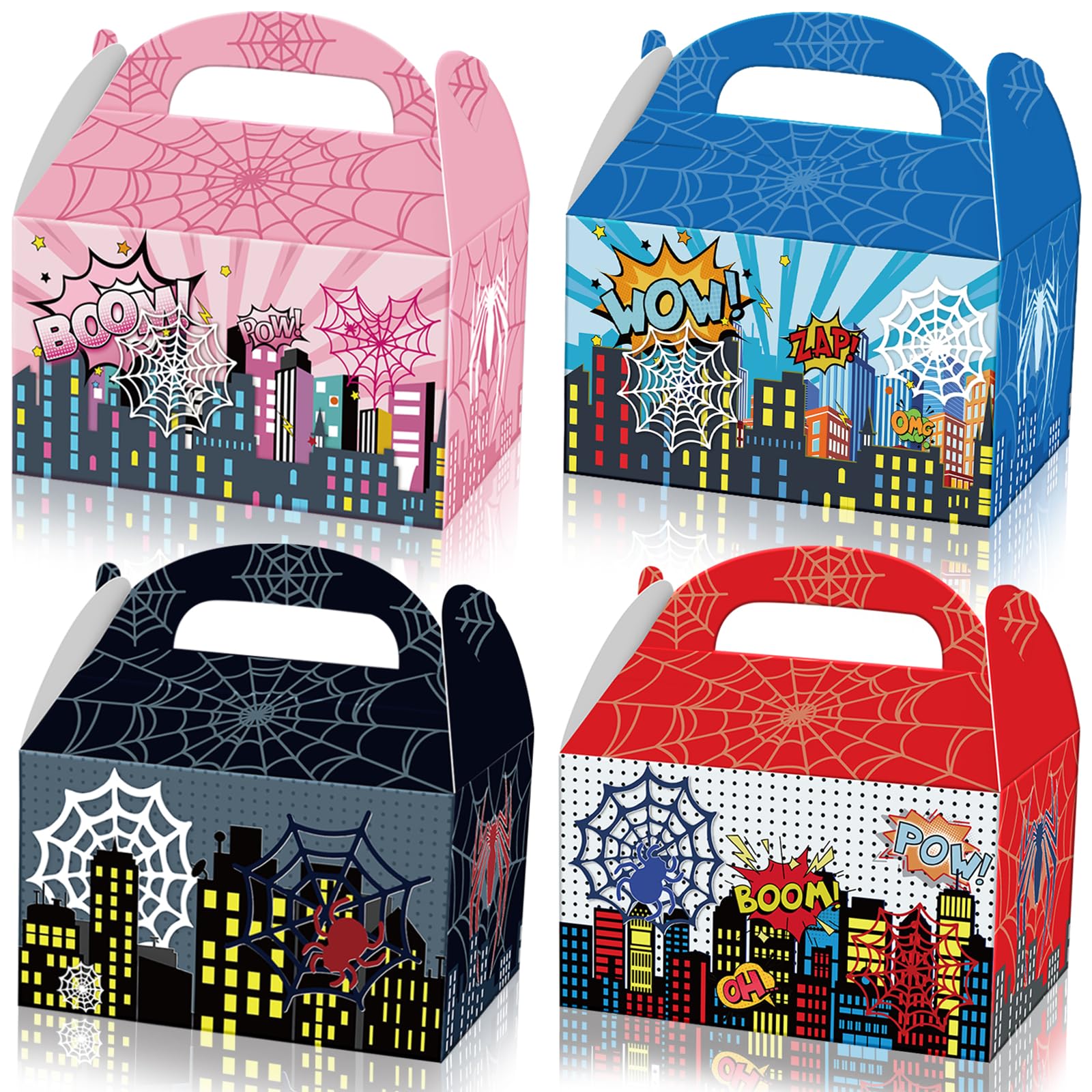 16 Pcs Party Favor Bags - Colorful Goody Bags for Candy, Gifts & Birthday Party Supplies | Perfect for Kids Birthday Parties, Baby Showers & Holiday Celebrations