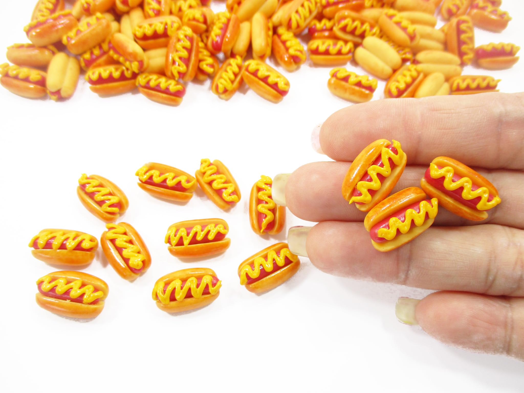 20-Piece Miniature Hot Dog Bread Bakery Set - Art Deco Dollhouse Food Accessories for DIY Dollhouse Scenes & Collectors (Item #3587)