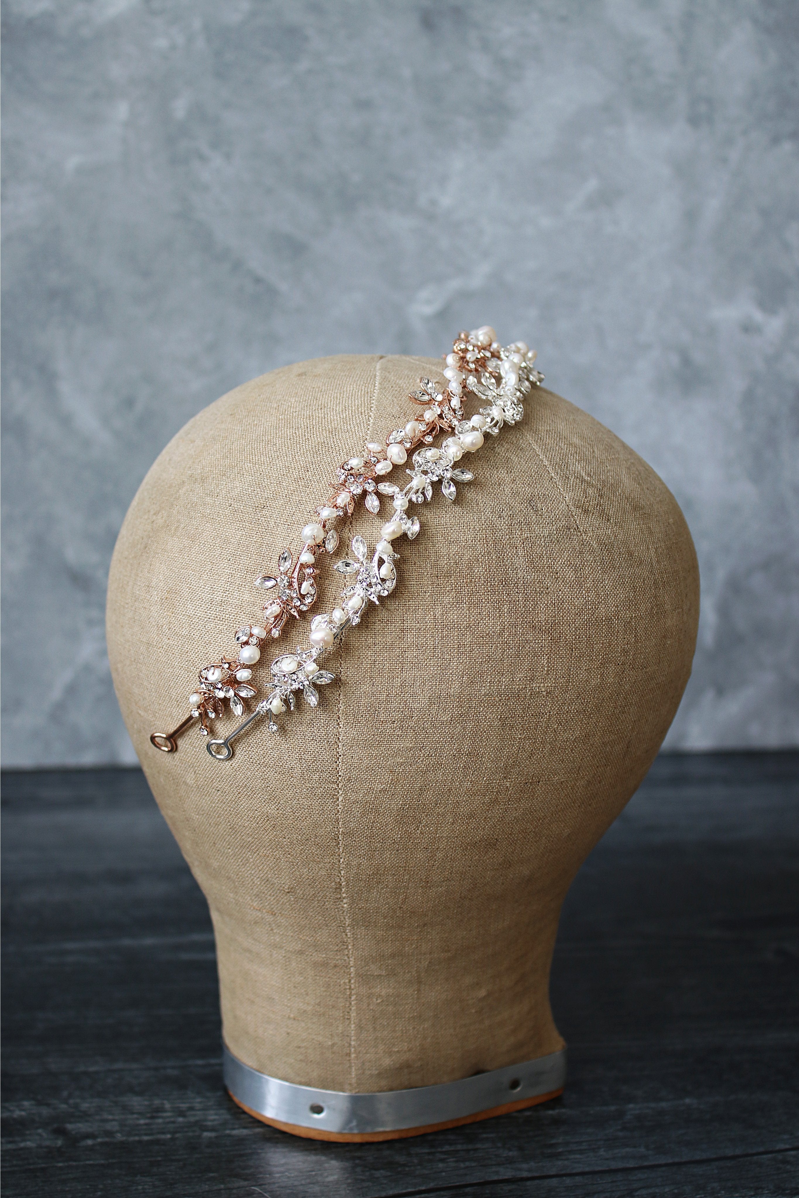 ABIGAIL Freshwater Pearl Crystal Headband for Brides - Elegant Wedding Hair Accessory for Bridal Shower, Ceremony & Special Occasions