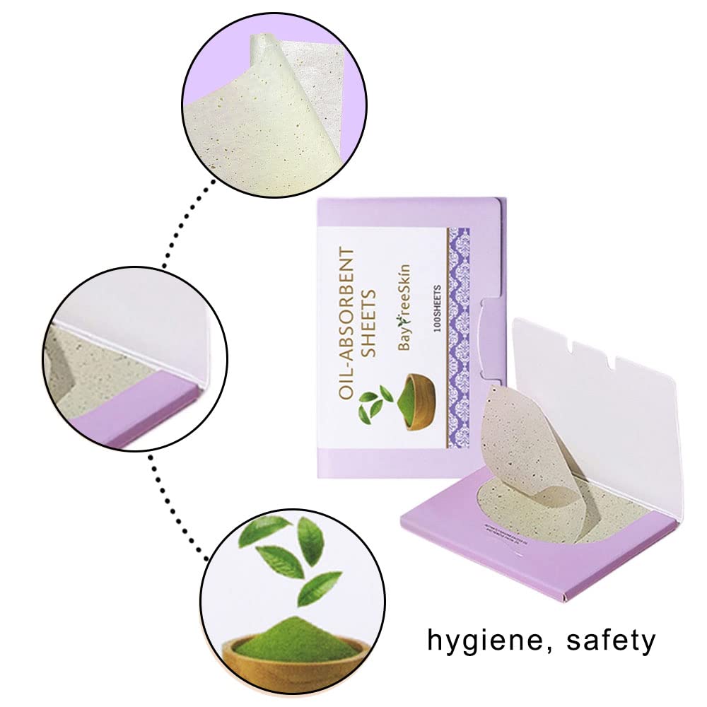 100 Sheets Oil Absorbing Blotting Paper for Oily & Combination Skin | Pureology Soft Facial Tissues | Shine Control for Makeup Touch-Ups & On-the-Go Use
