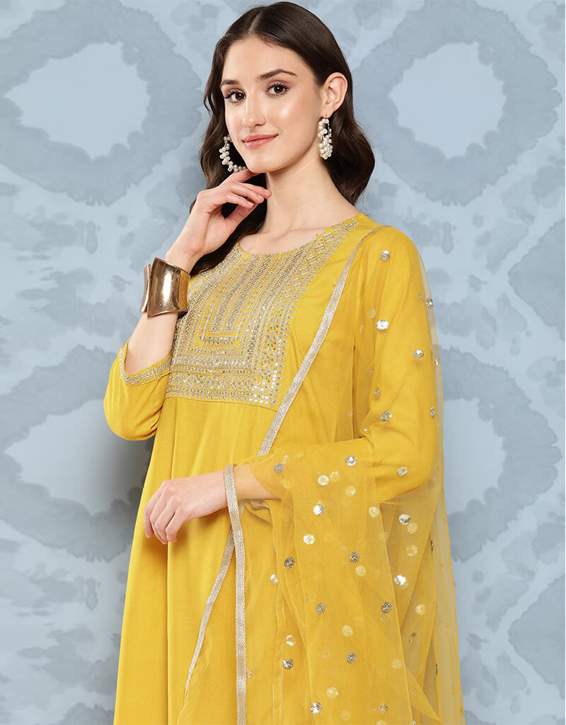 Arylide Yellow Viscose Rayon Straight Leg Pants for Women - Comfortable Office Wear & Casual Outfits