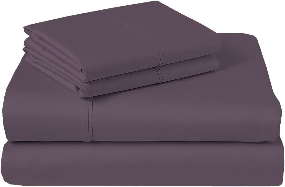 King Size Sheet Set - 100% Cotton Cooling & Breathable Bed Sheets for King Size Bed - 15 Inch Deep Pocket Fitted Sheet - Soft Luxury Bedding (Rose Quartz) for Home, Hotel & Guest Room