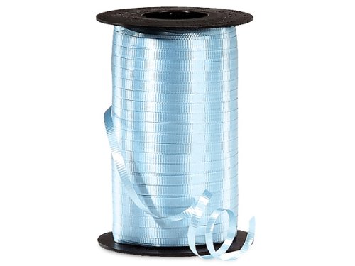 Light Blue Curling Ribbon 3/8 Inch x 250 Yards - 100% Polypropylene Gift Wrapping Ribbon (20 Pack Bulk) - Perfect for Birthday Presents, Wedding Decorations & Party Favors