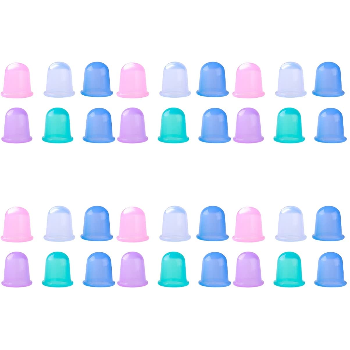 36 Pcs Silicone Vacuum Massage Cupping Set - Chinese Cupping Therapy Cups for Pain Relief, Detox & Relaxation - Perfect for Home Spa, Muscle Recovery & Wellness Routine