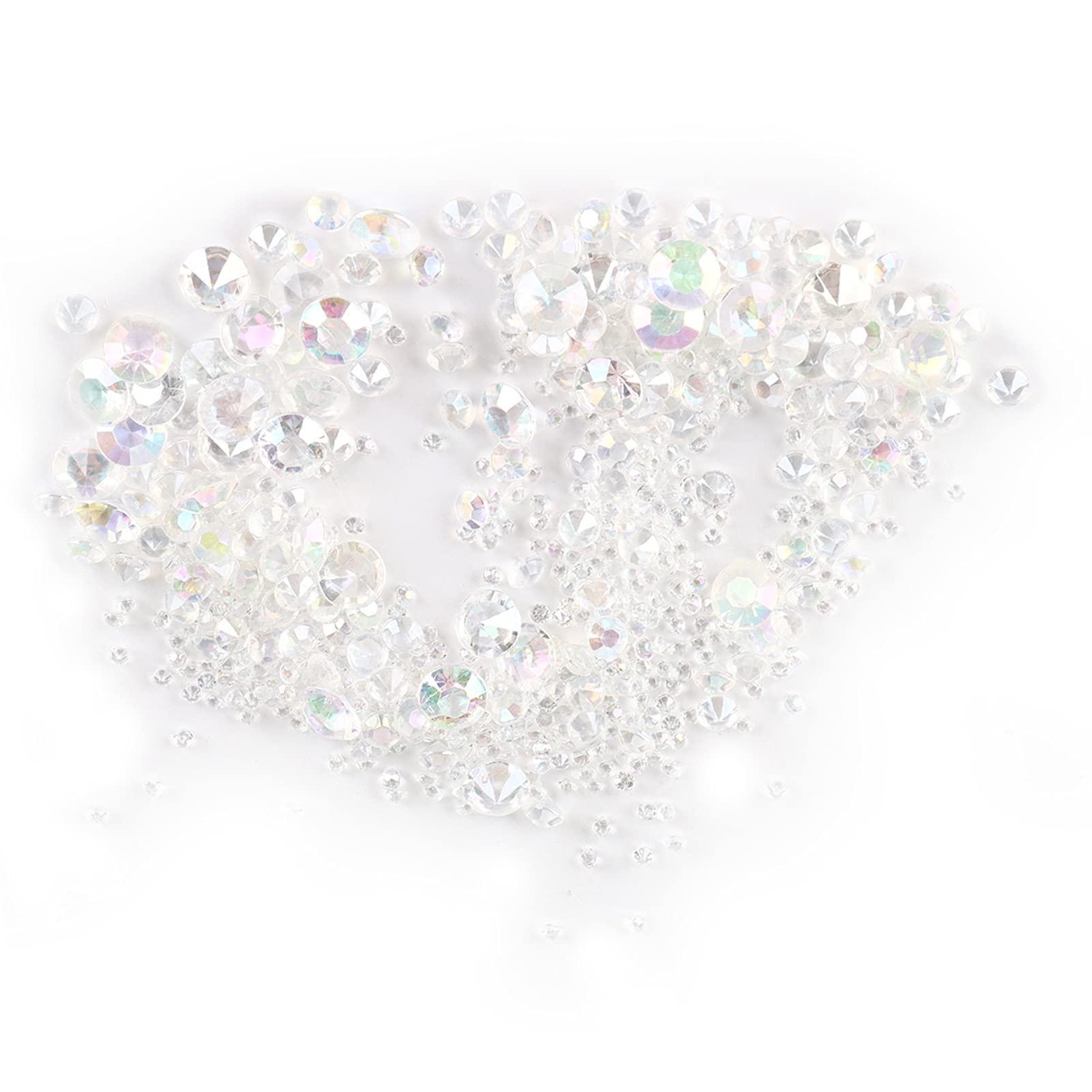 Sparkling Rhinestone Acrylic Gems - Shiny Diamond Drill Stones for DIY Jewelry Making, Wedding Decor, Party Table Centerpieces, Scrapbooking & Craft Projects - 1000pcs Multi-color Pack