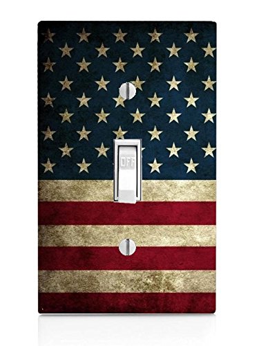 American Flag Light Switch Cover - Trendy Toggle Plate for Home Decor