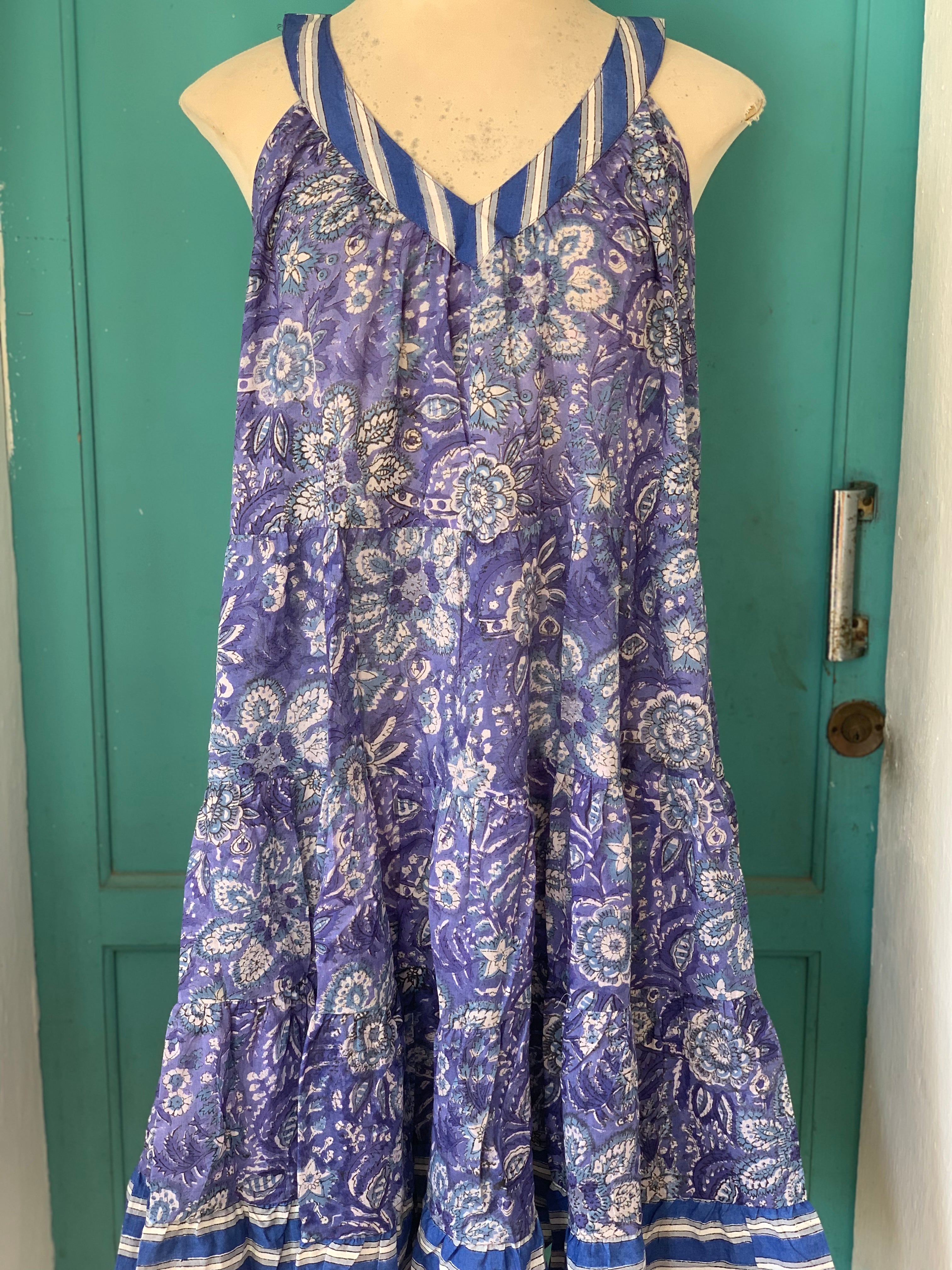 Rosie Blue Dress for Women - Elegant Flowy Midi Dress for Casual Wear, Date Night & Summer Outfits