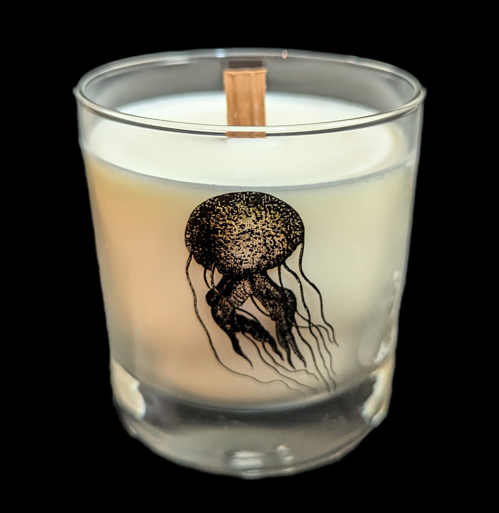 Jellyfish Cocktail Candle - Elegant Handmade Glass Candle for Home Decor, Wedding Centerpieces & Romantic Dinner Ambiance