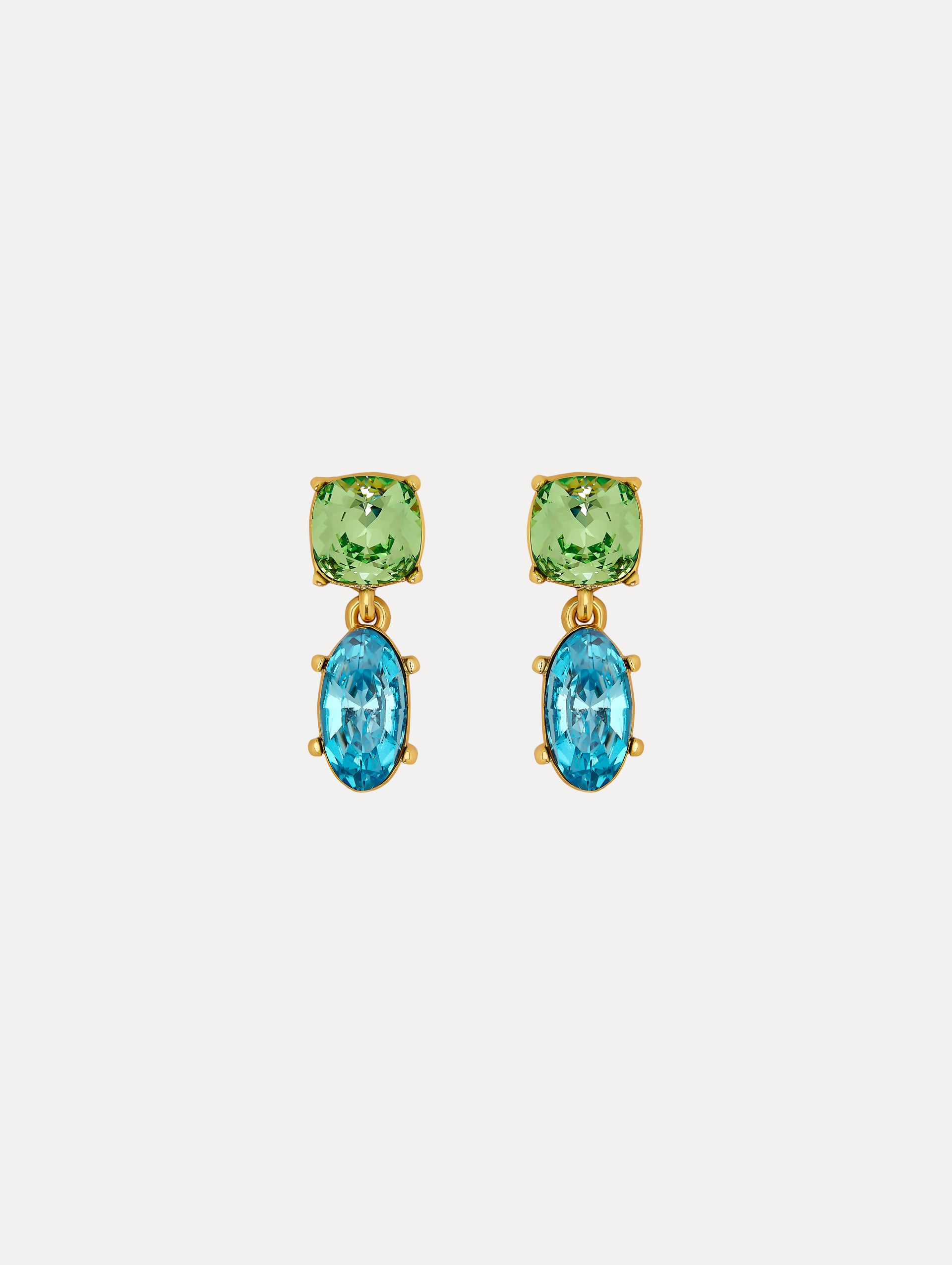 Elegant Double Crystal Drop Earrings for Women - Sparkling Dangle Earrings for Party, Wedding & Evening Events