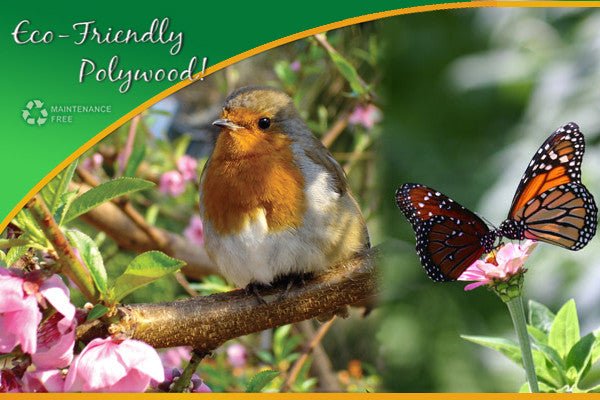 Triple Bird House - Handmade Weatherproof Poly Resin 3 Condo Birdhouse for Garden, Patio, and Backyard Decor