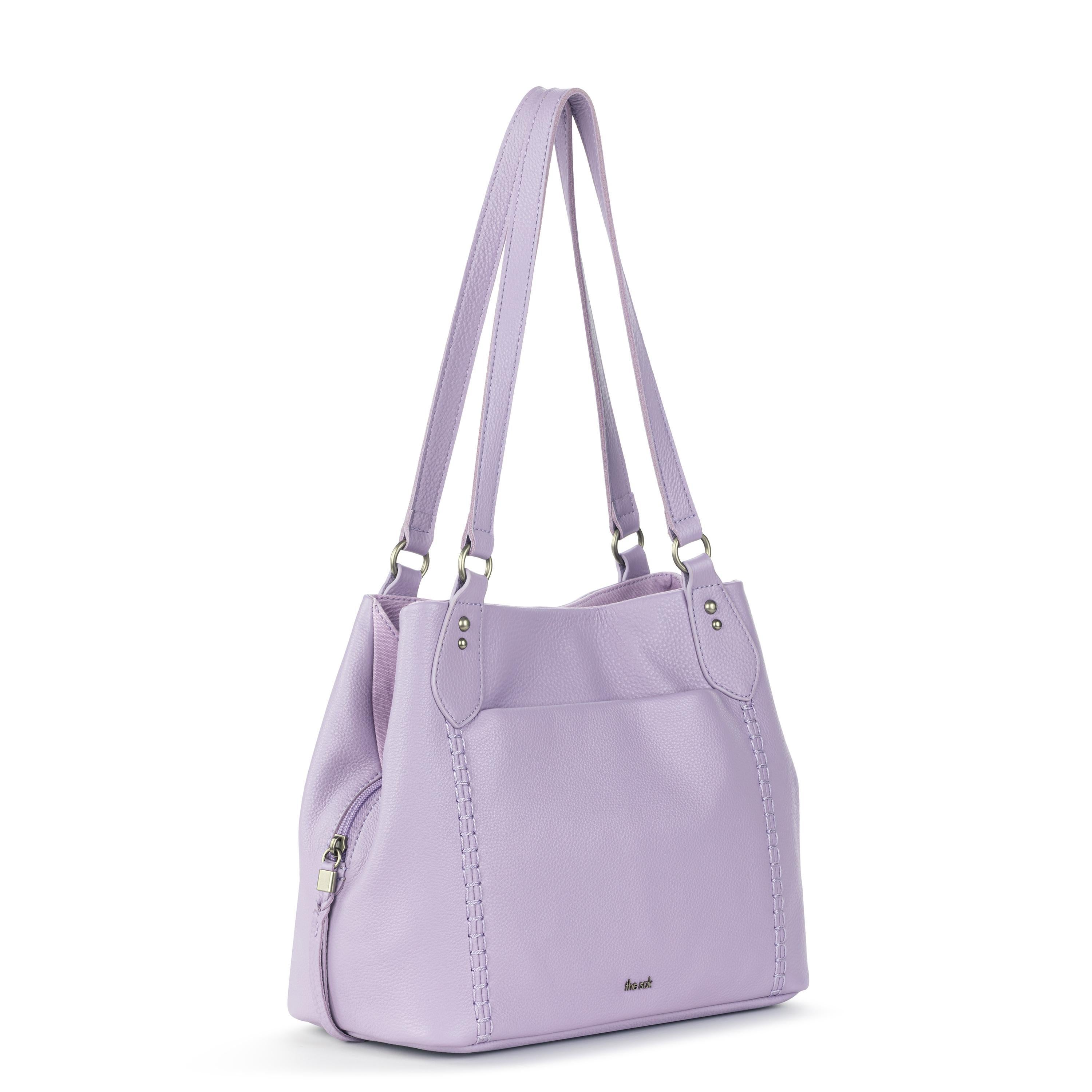 Melrose Satchel - Genuine Leather Handbag for Women in Elegant Orchid Color - Perfect for Work, Travel, and Everyday Use