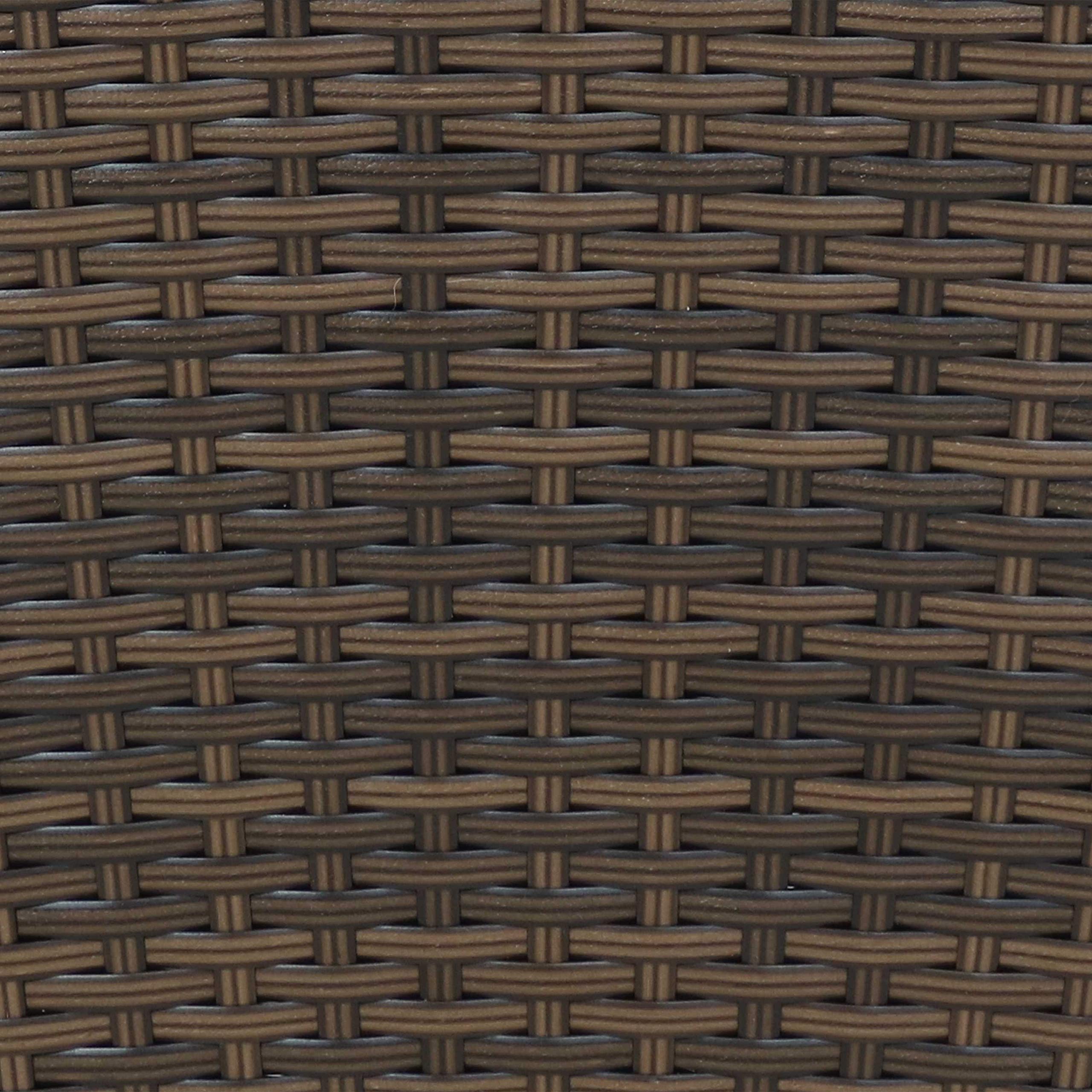 20-Inch Tall Square Polyrattan Indoor/Outdoor Planters - Set of 2 in Brown - Perfect for Patio, Garden, and Home Decor