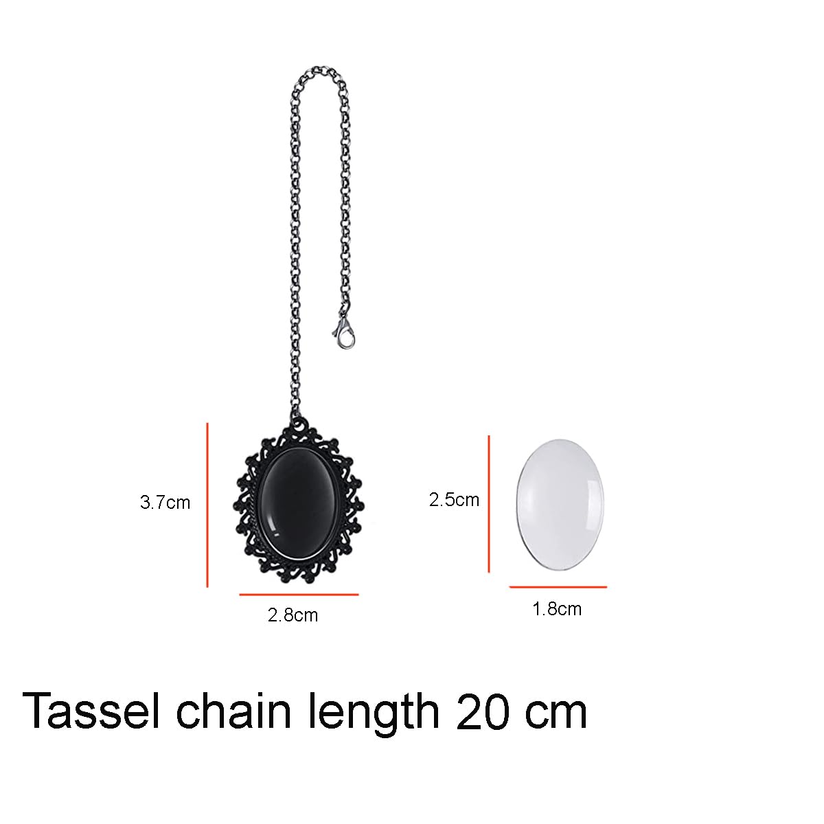 2 Pack DIY Graduation Cap Photo Charms - Blank Metal Oval Dual Photo Frame with Tassel for Graduation Cap Decorations | Perfect for Graduation Parties, School Events & Memory Keepsakes
