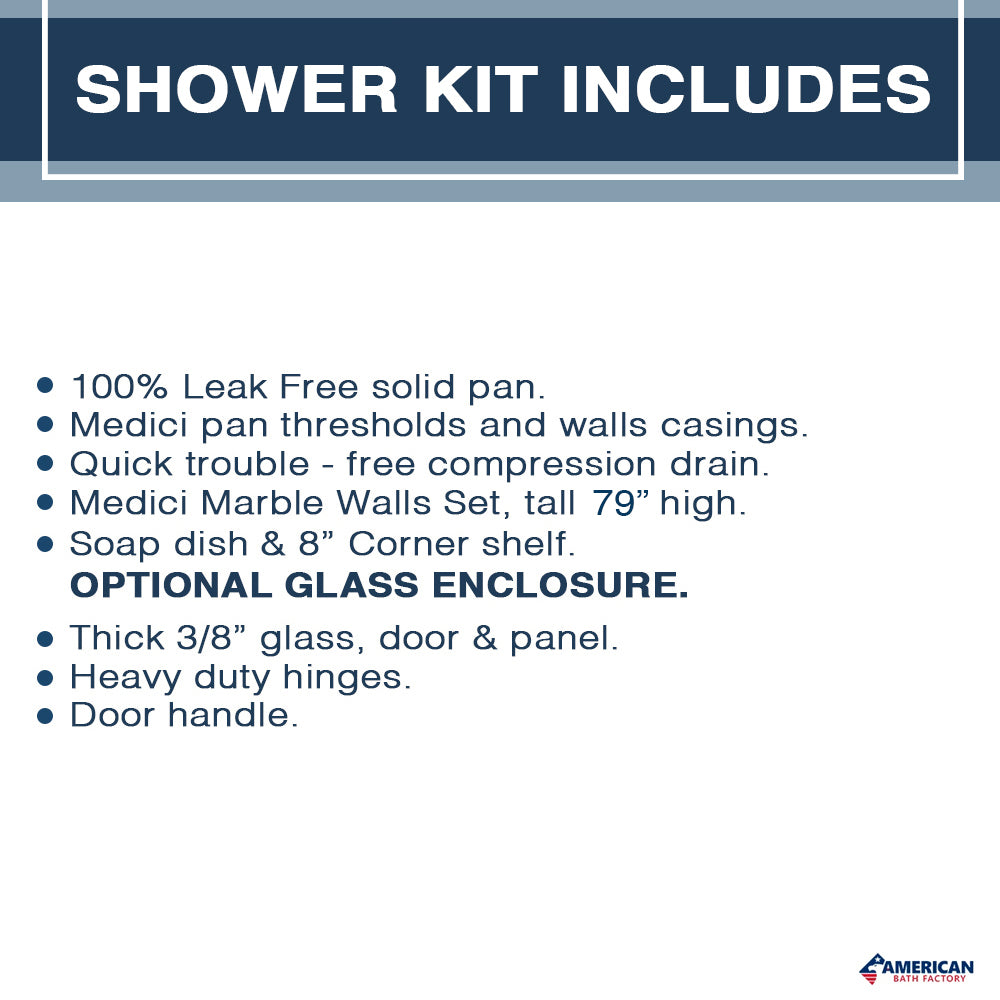 Premium Carrara Marble Subway Tile Shower Enclosure Kit - Waterproof Bathroom Wall Panel System for Modern & Luxury Bathroom Renovations (Perfect for Master Bath, Guest Bath & Spa Retreats)