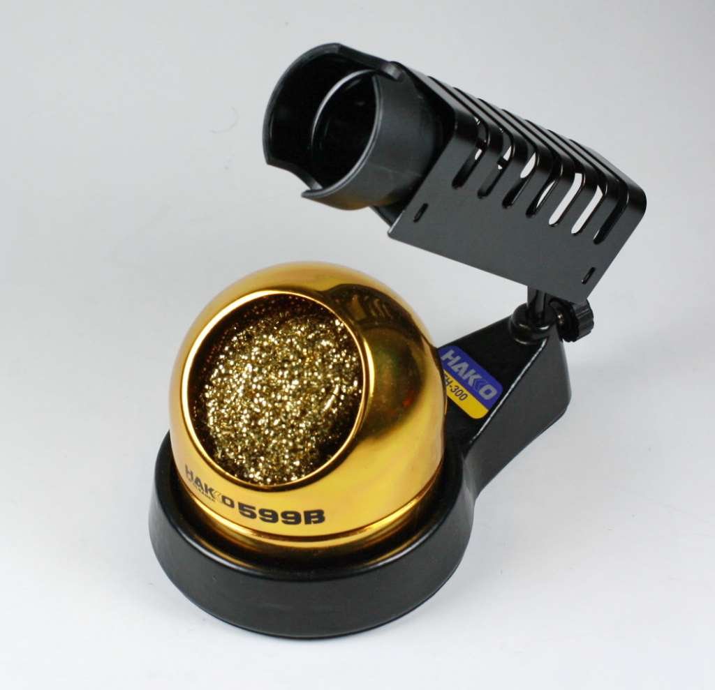 Hakko FH-300 Professional Soldering Iron Stand with 599B Sponge - Heat-Resistant & Stable Holder for Electronics Repair, DIY Projects, and Circuit Board Work