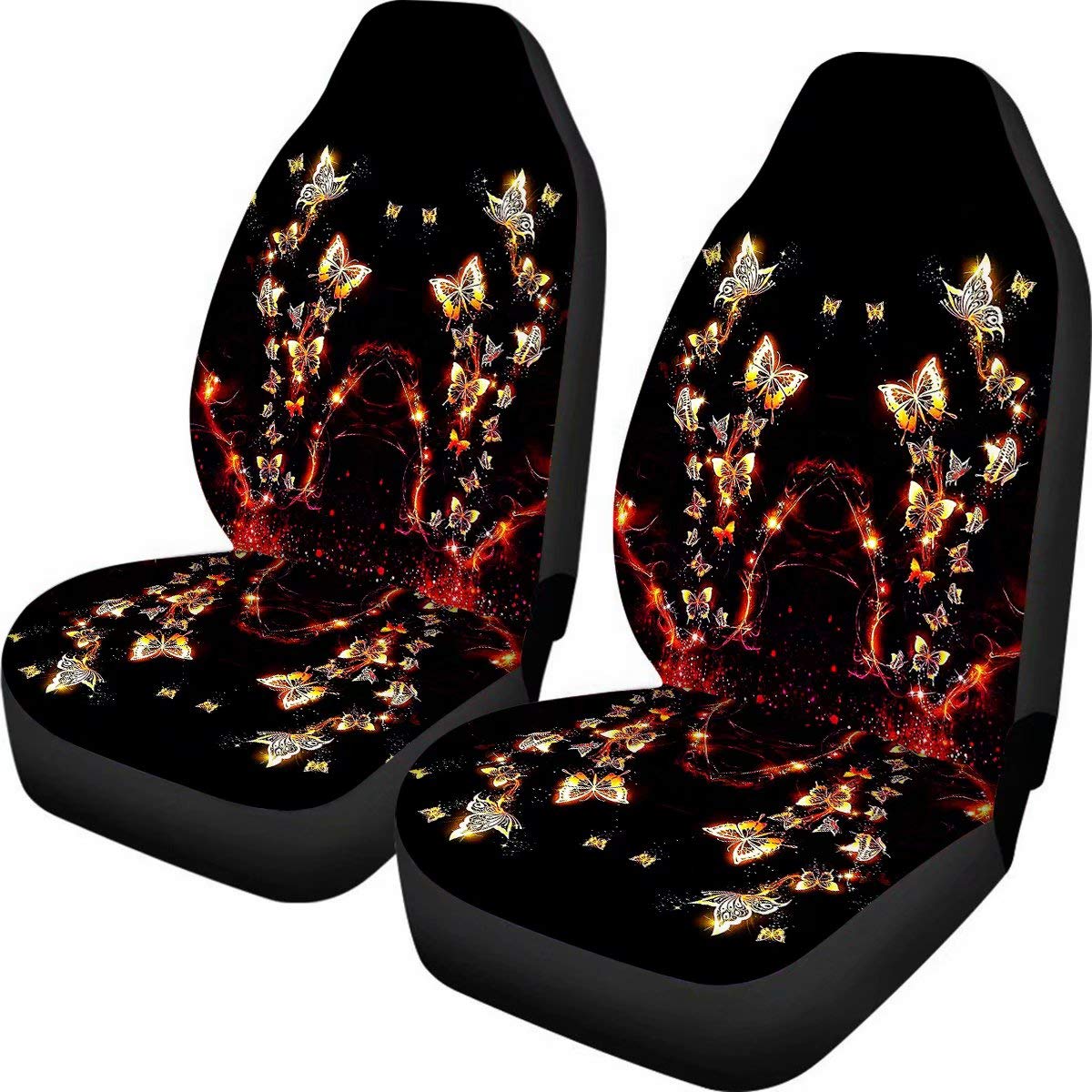Pensura Universal Car Seat Cover - Fashionable Butterfly Print, Non-Slip Bucket Seat Protector for Front Seats | Perfect for Daily Commute, Road Trips & Car Interior Protection