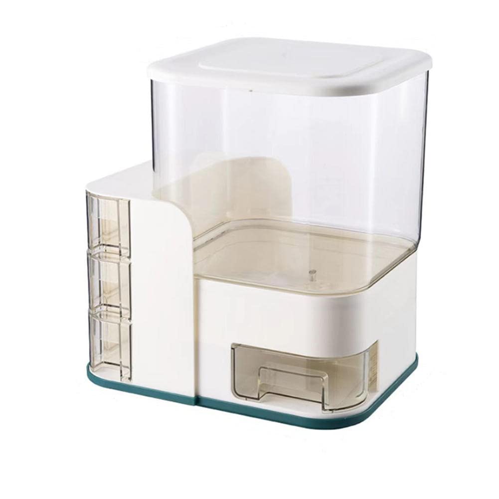 Premium Airtight Rice Storage Container with Measuring Cup - 10L/2.6Gal Large Food Grain Bucket for Rice, Flour, Cereal & Dry Food - Ideal for Kitchen Pantry Organization & Bulk Food Storage