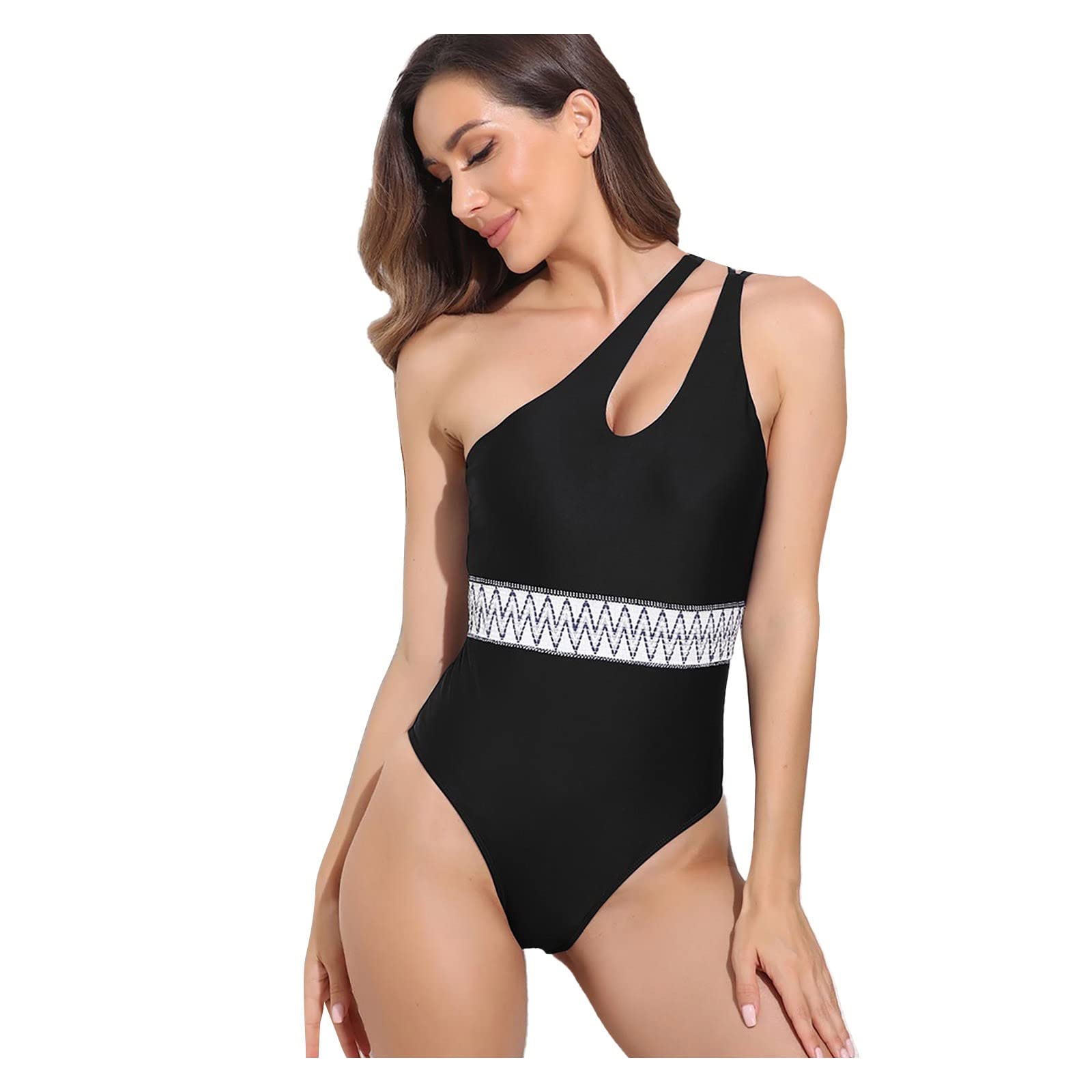 Women's One-Piece Swimsuits - Push Up Tummy Control Training Swimsuit with High Cut Vintage Design | Perfect for Swimming, Beach Vacation & Water Aerobics