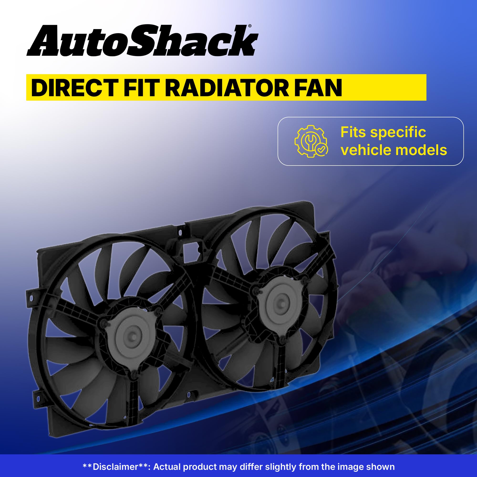 AutoShack Dual Cooling Fan Assembly with Controller - Replacement for 2013-2023 Nissan Pathfinder & Infiniti QX60/JX35 (2.5L 3.5L V6) - Perfect for Engine Overheating Prevention & Off-Road Adventures