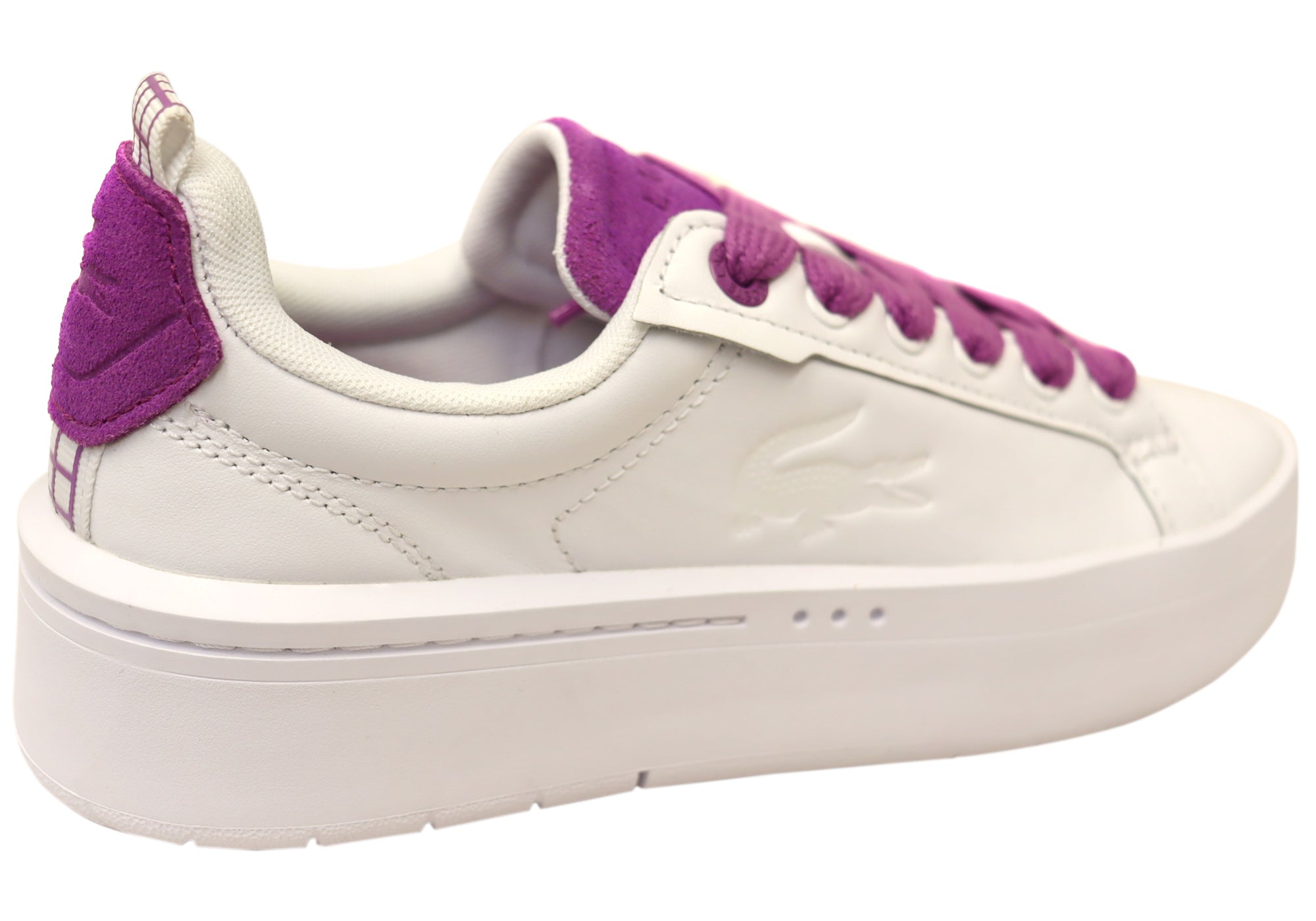 Lacoste Women's Leather Carnaby Platform Sneakers - Stylish Lace-Up Shoes for Casual Wear & Everyday Comfort