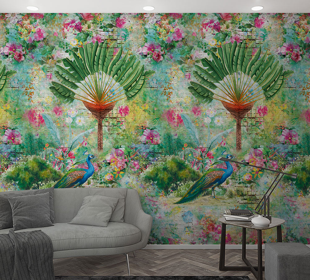 Smart Art Easy Peacock Flowers - Handmade Wall Decor for Home & Office - Perfect for Living Room, Bedroom, and Wedding Decorations
