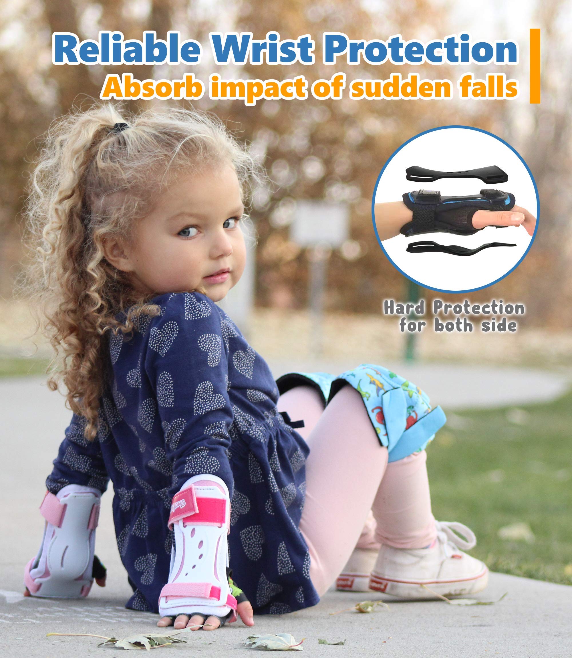 Kids Protective Gear Set - Knee Pads, Elbow Pads, Bike Gloves & Wrist Guards for Boys & Girls | Perfect for Roller Skating, Skateboarding, Balance Bikes & Outdoor Sports | Toddler to Child Safety Equipment