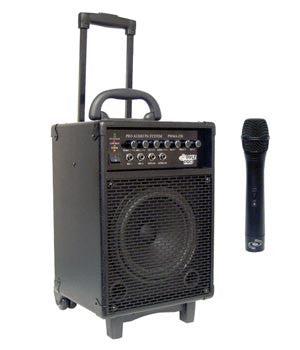 Pyle Pro 200W VHF Wireless Battery Powered PA System - Portable PA Speaker for Outdoor Events, Parties, and Public Announcements
