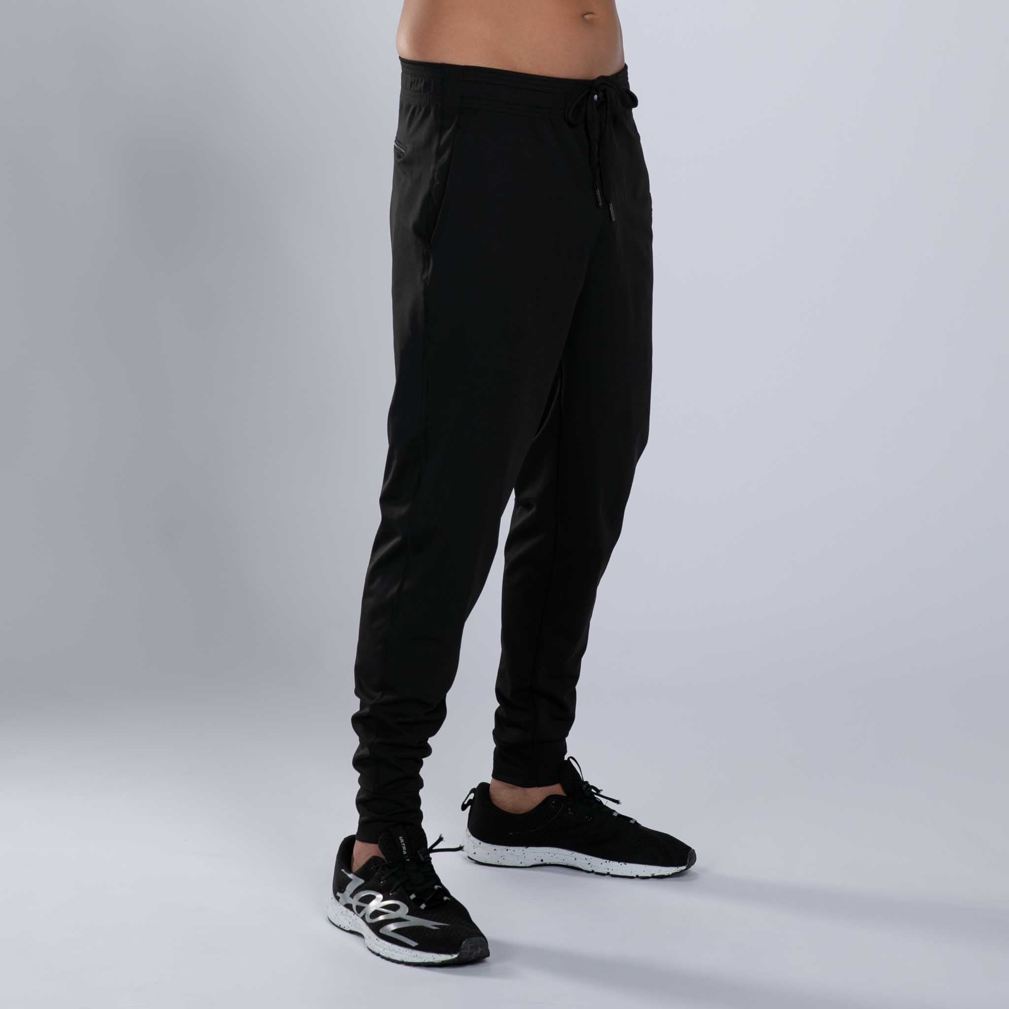 Men's Elite Run Jogger Pants - Lightweight, Breathable & Comfortable Running Joggers for Men - Perfect for Gym, Workout & Casual Wear - Black