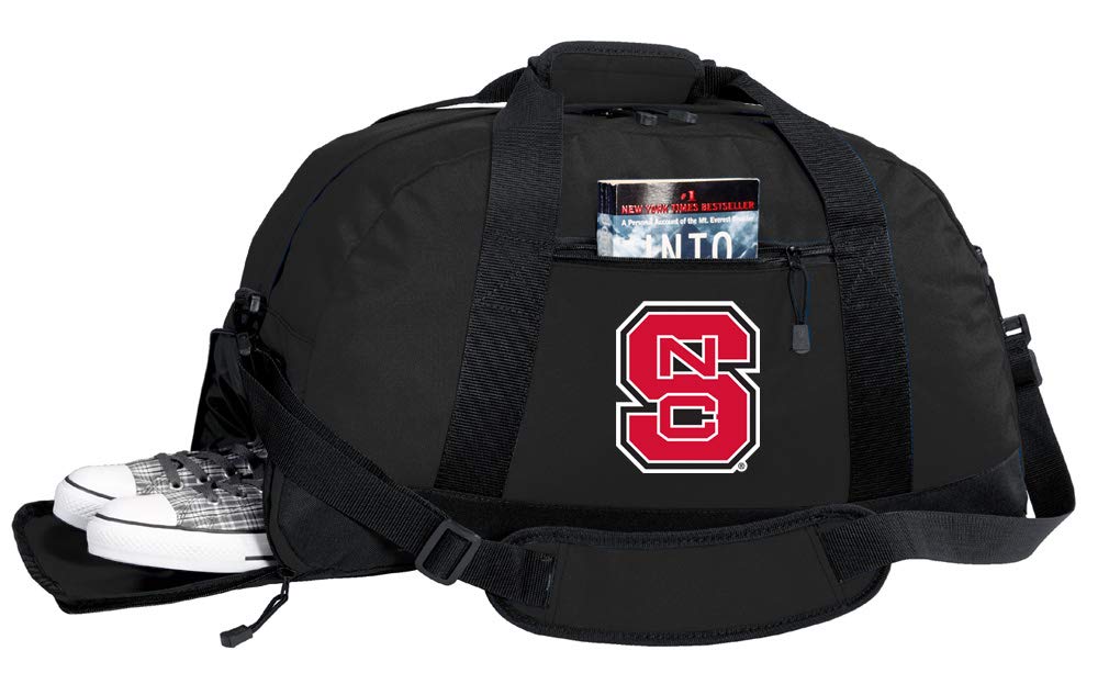 NC State Wolfpack Duffle Bag - Waterproof Gym Bag with Shoe Compartment & Adjustable Shoulder Strap for Travel, Sports & Workout | Perfect for College Students, Athletes & Gym Enthusiasts
