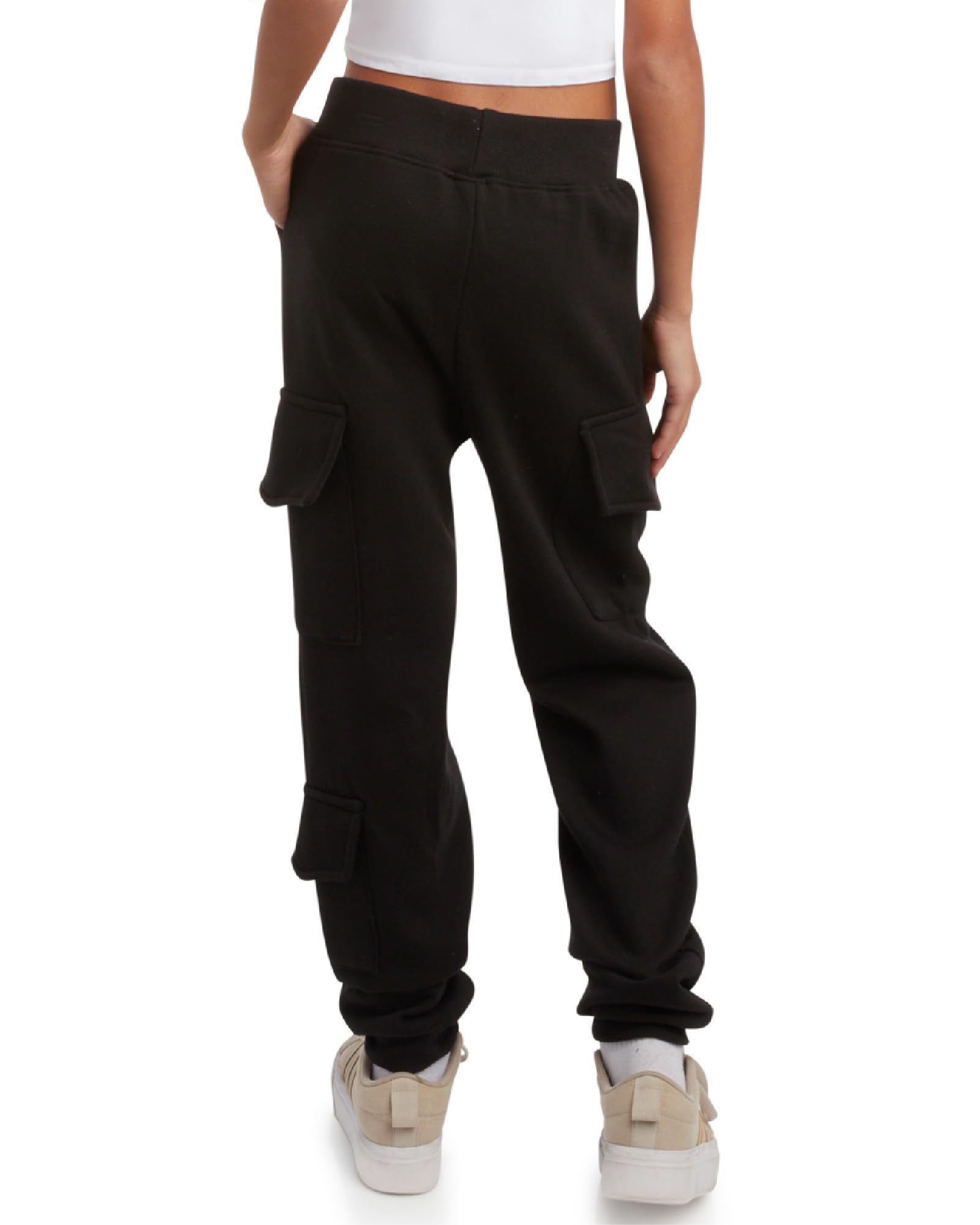 Dreamstar Girls' Fleece Jogger Pants - Soft Oversized Cargo Pants for Teen Girls 7-16 Years - Baggy Loose Fashion Joggers for School, Lounge & Winter Outfits
