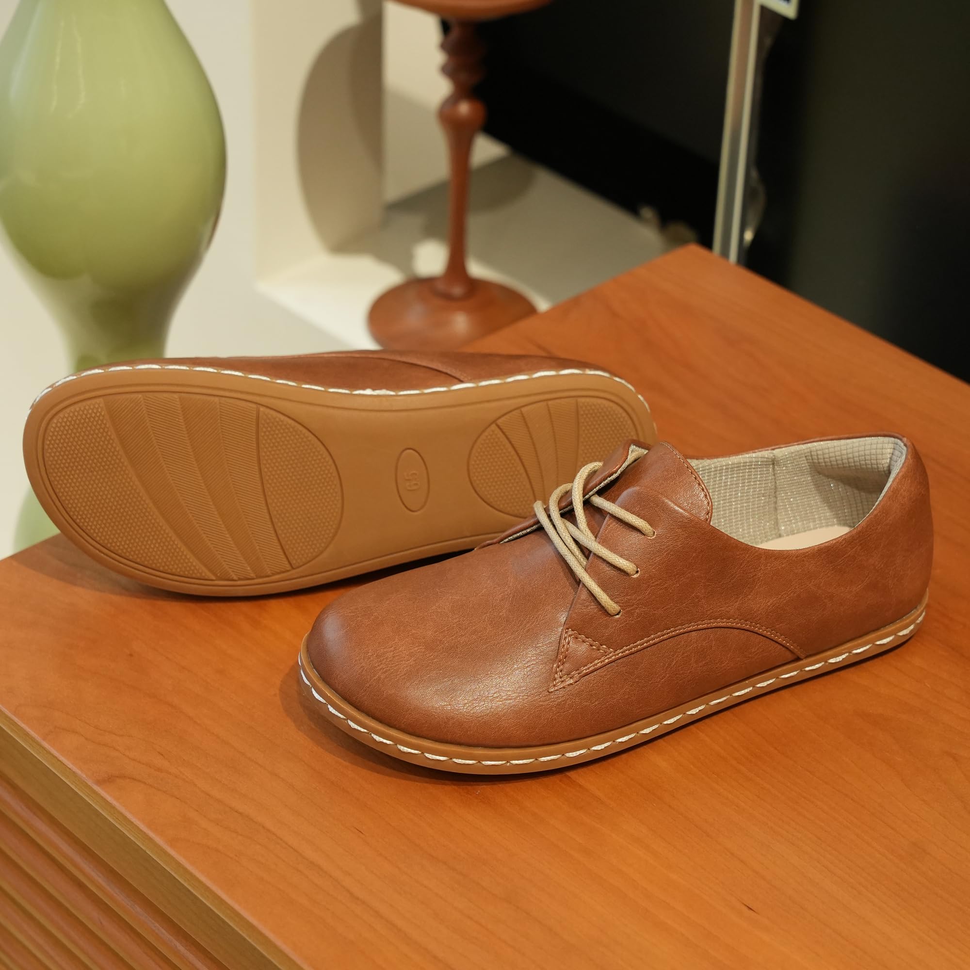 Women's Barefoot Dress Shoes with Wide Toe Box - Comfortable Oxfords for Work, Office & Formal Occasions