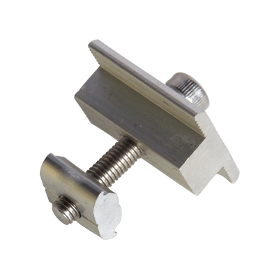 Elios Solar Panel Middle Clamp 30/35/40mm - Anodized Aluminum Mounting Bracket for Solar System Installation | Perfect for Rooftop & Ground Solar Arrays