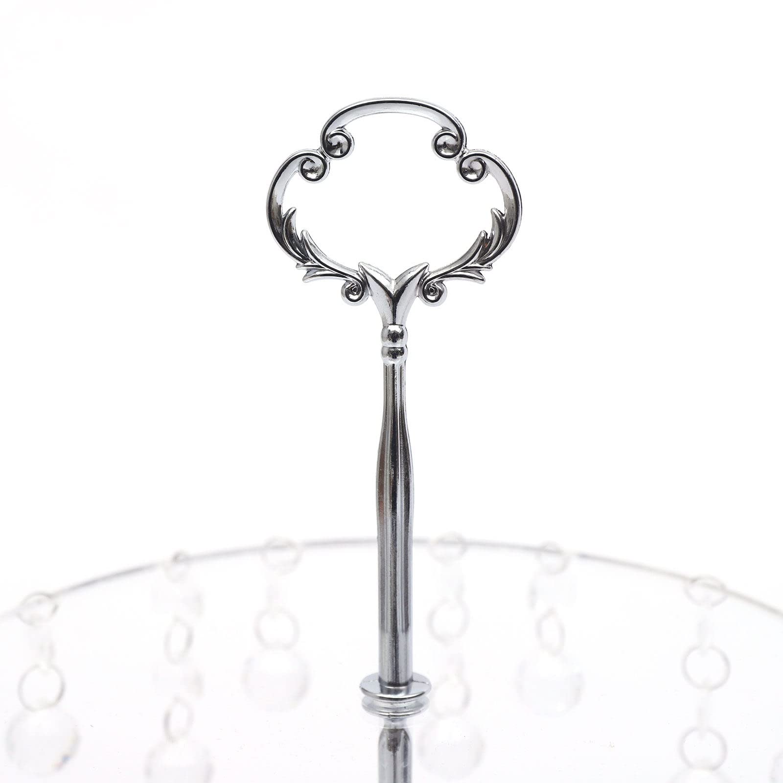 4-Piece Round Crystal Beaded Cake Stand Set - Elegant Wedding & Party Dessert Display with Hanging Pendants (1/2/3-Tier Options) - Perfect for Afternoon Tea, Anniversary Celebrations, and Home Decor
