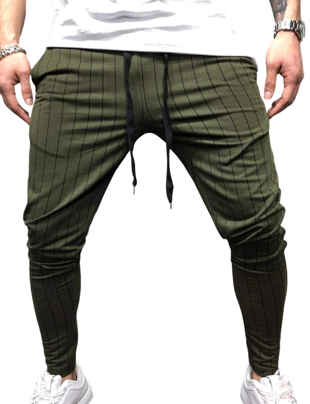 SOMTHRON Men's Loose Fit Color Block Hip Hop Patchwork Cropped Sweatpants with Drawstring - Casual Joggers for Streetwear, Workout & Lounge Wear