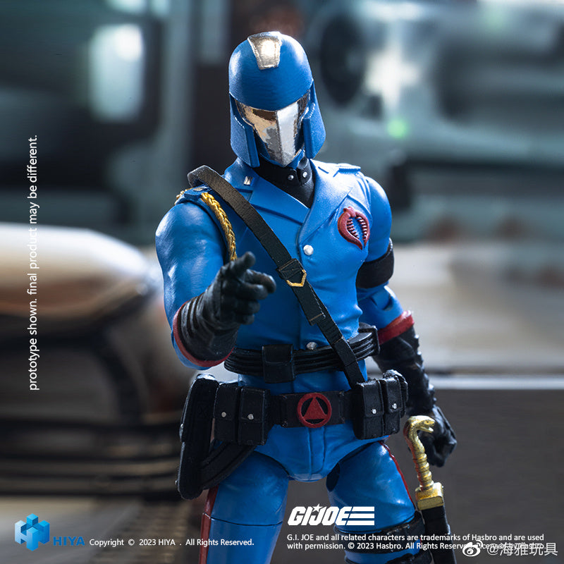 1/18 HIYA 4-Inch Action Figure - Exquisite Mini Series G.I.JOE Cobra Commander Collectible Toy for Display & Play | Military Action Figure for Collectors & Fans