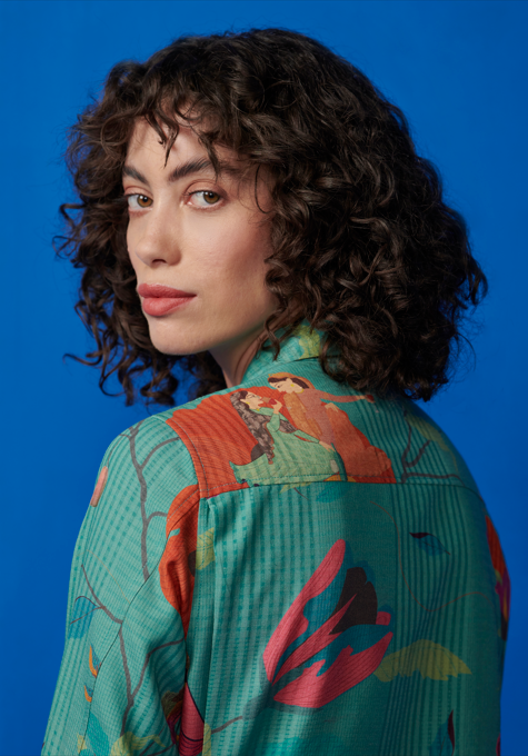Shikari Cotton Silk Check Aqua Jacket - Lightweight & Breathable for Outdoor Adventures & Travel