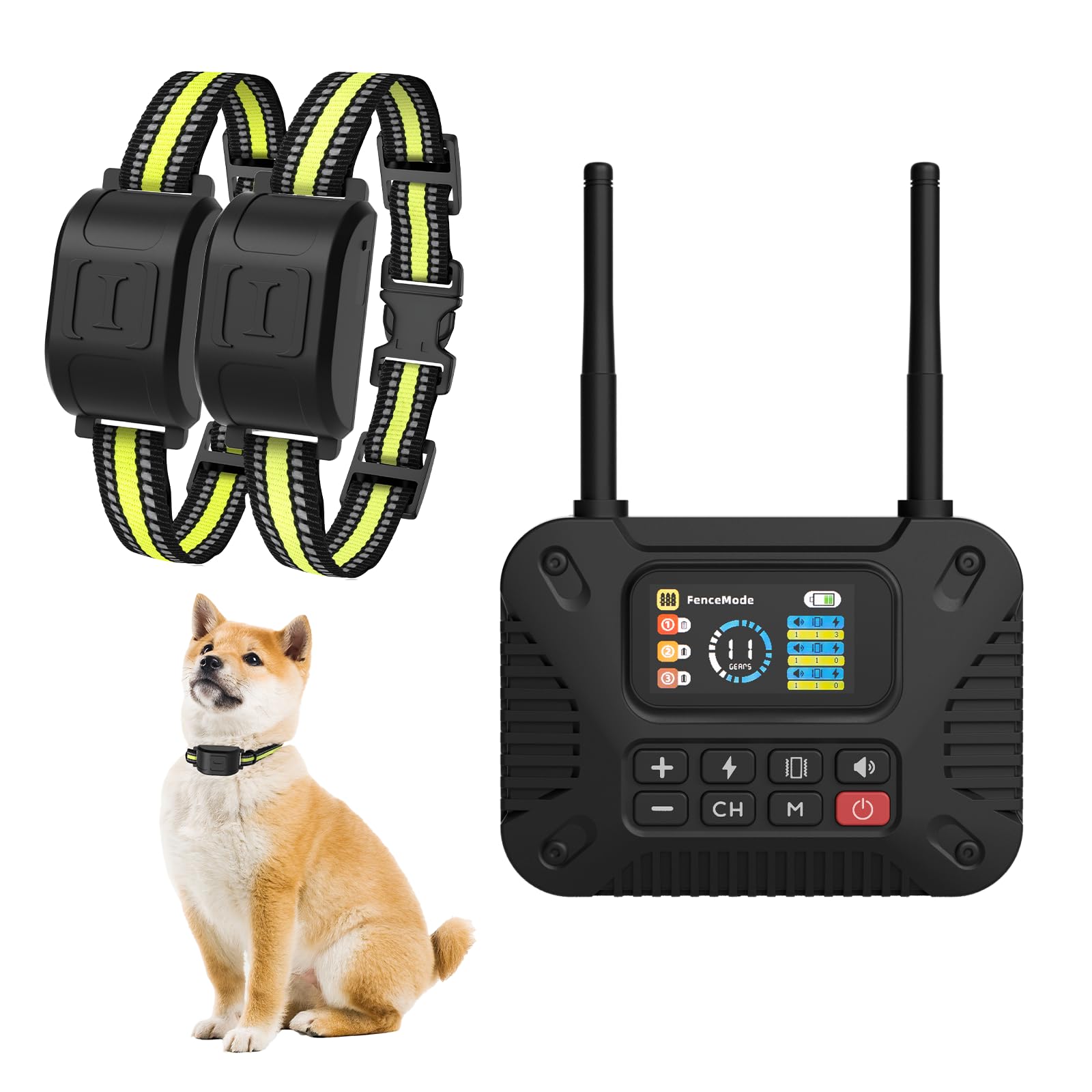 2-in-1 Wireless Dog Fence System with Remote Control - 2.4GHz Adjustable Pet Training Collar for Small to Large Dogs - Safe & Effective Invisible Boundary Up to 800ft - Perfect for Backyard, Farm & Outdoor Use